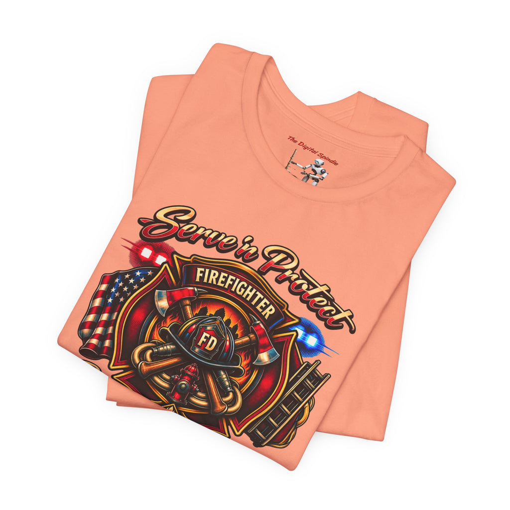Firefighter “Service & Protect, Courage in Action” Graphic Tee