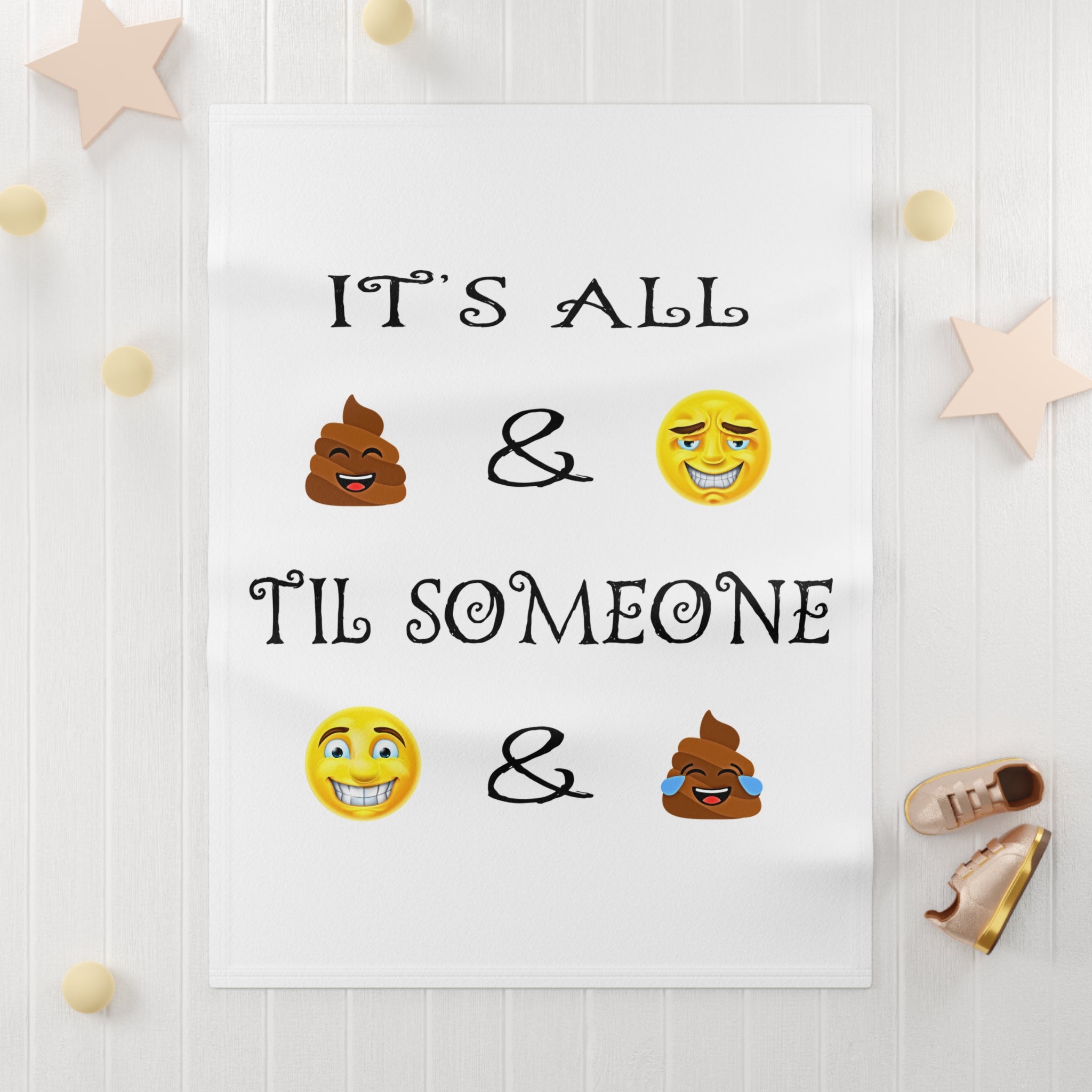 Funny Emoji Quote Baby Blanket