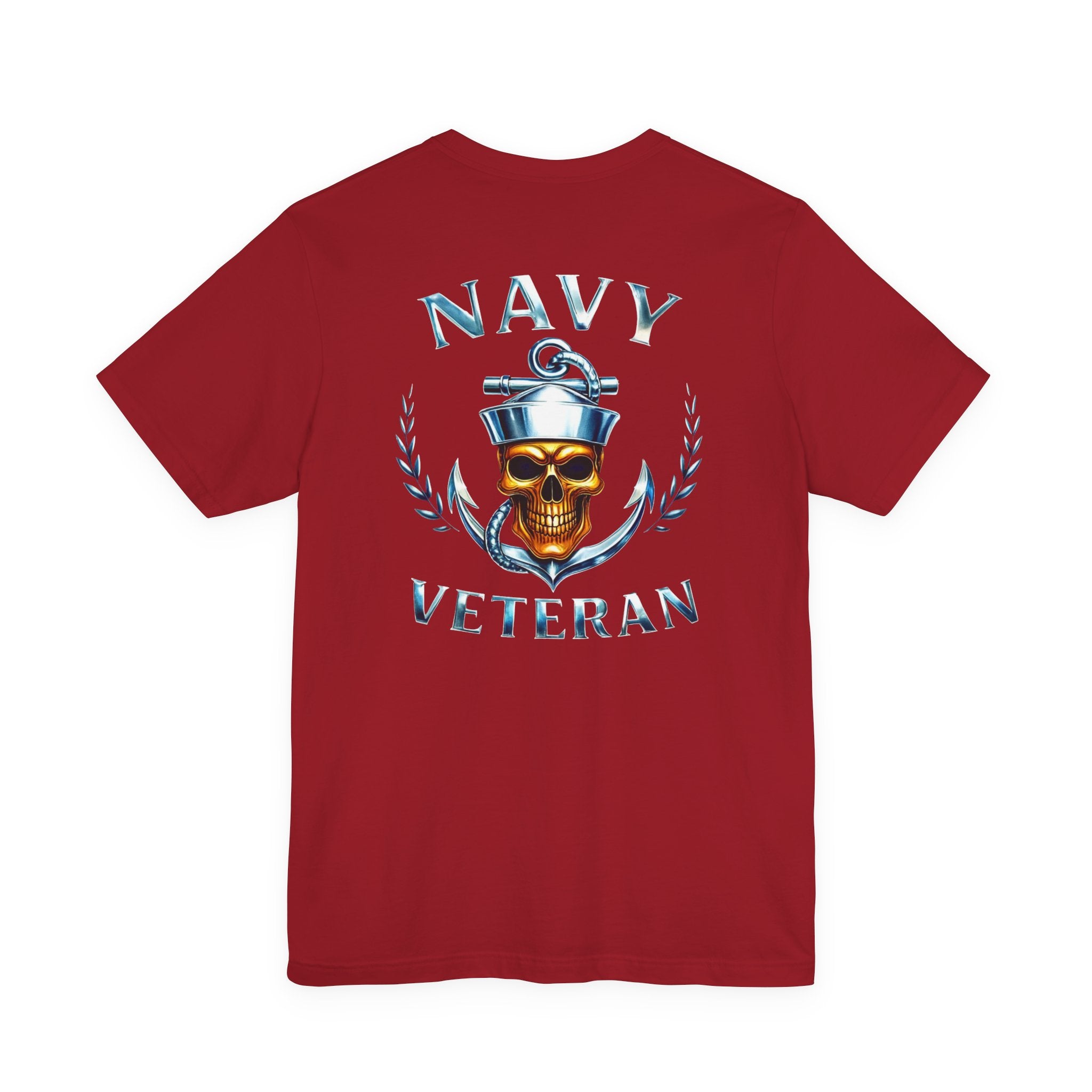 Navy Veteran T-Shirt — Anchor & Skull Military Tribute Tee