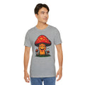 Mushroom Character Tee – Cute Smiling Red Toadstool Graphic Shirt