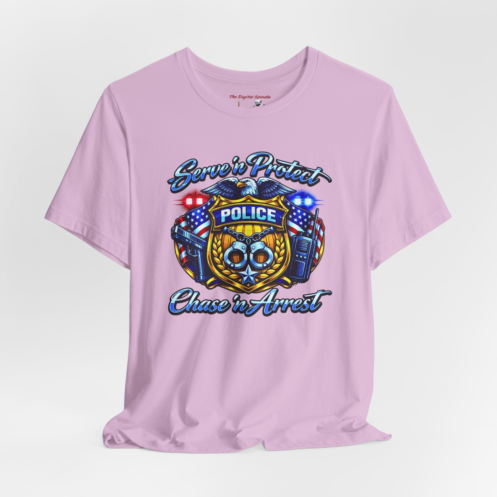 "Serve 'n Protect, Chase 'n Arrest" Patriotic Law Enforcement T-Shirt