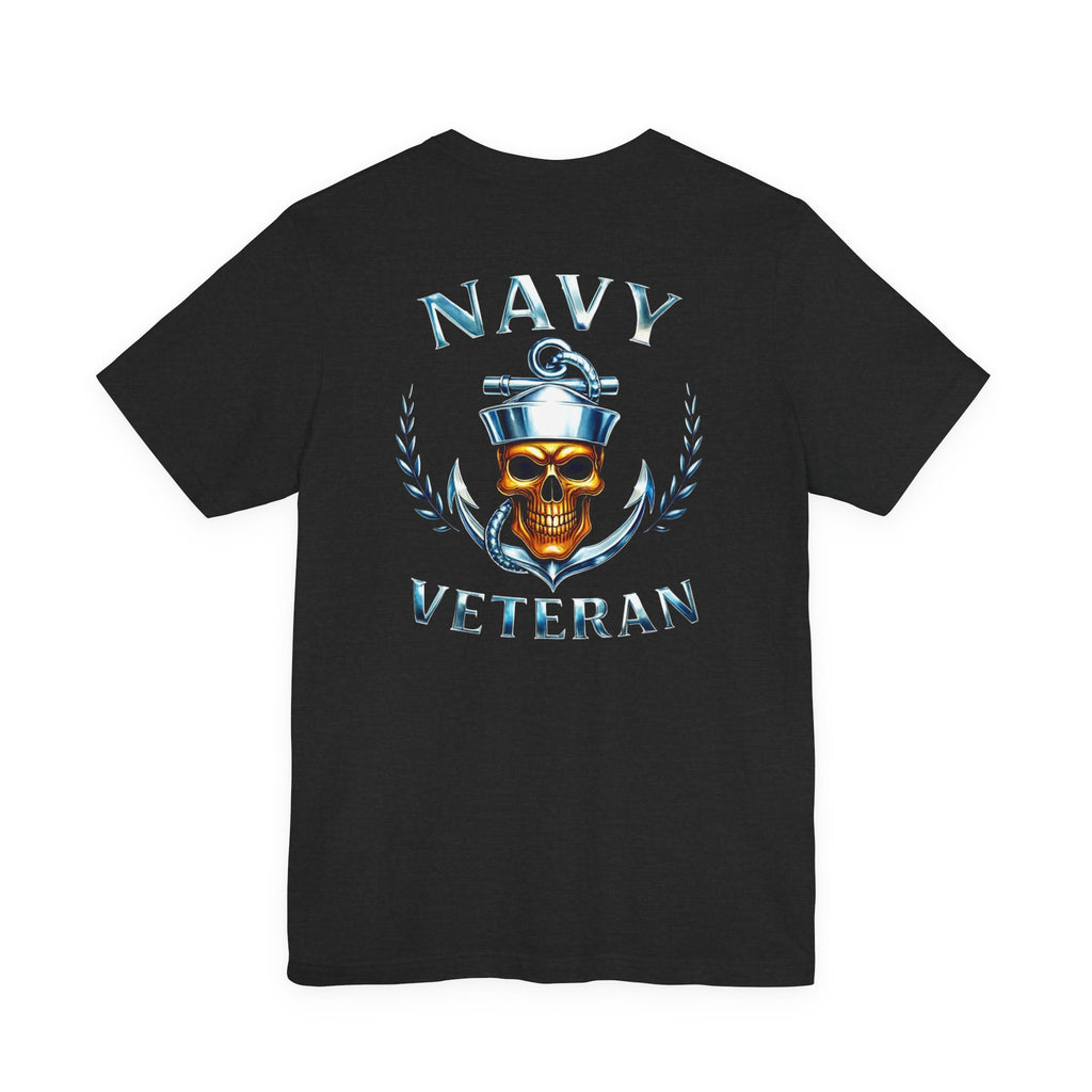 Navy Veteran T-Shirt — Anchor & Skull Military Tribute Tee