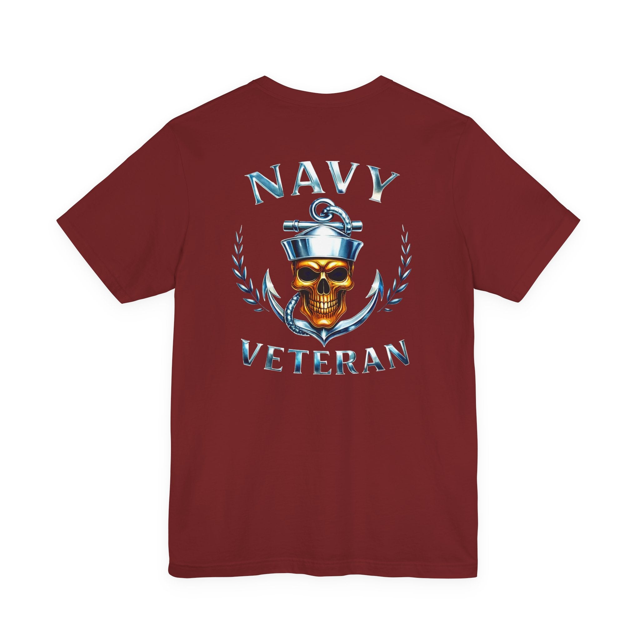 Navy Veteran T-Shirt — Anchor & Skull Military Tribute Tee