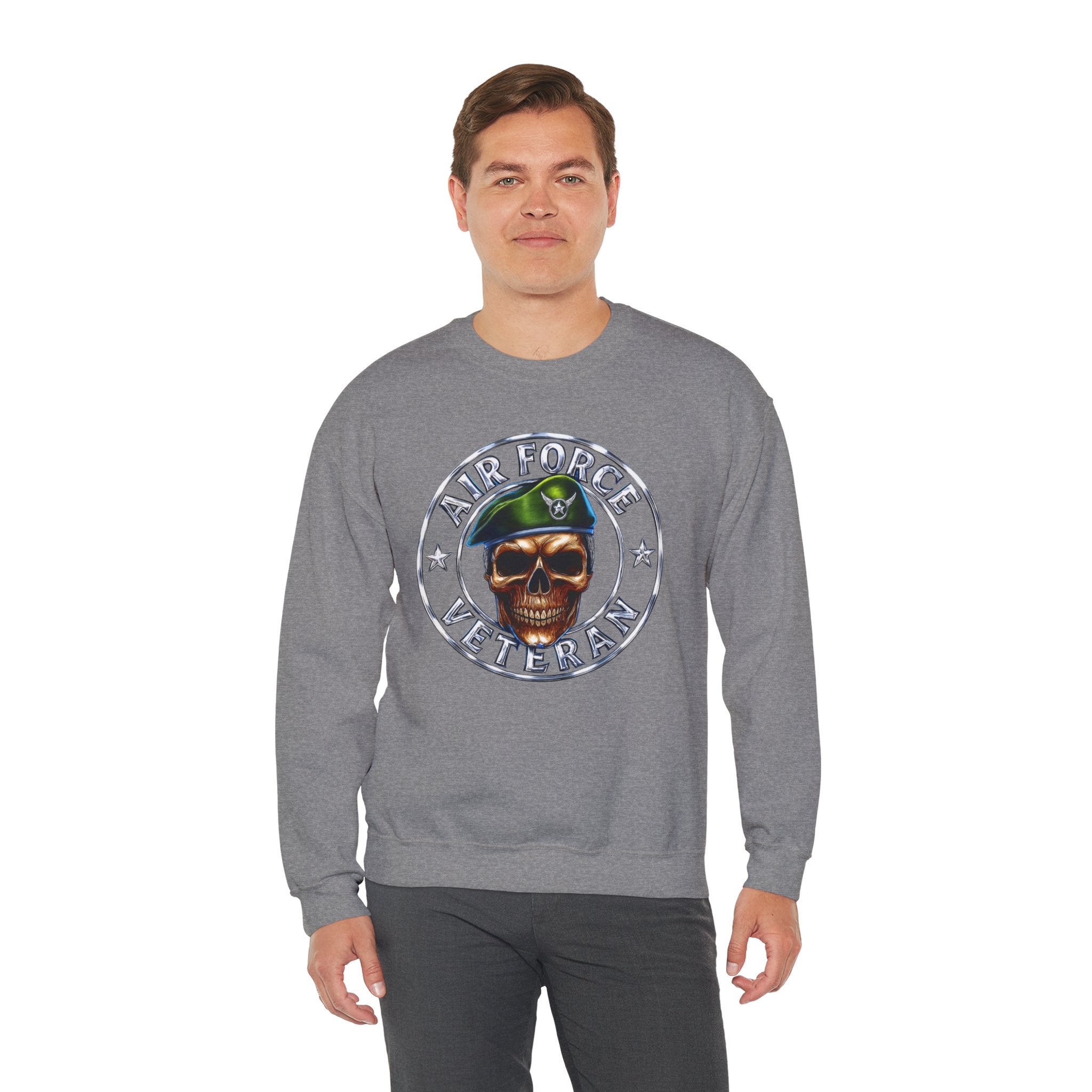 Air Force Veteran Skull Crewneck Sweatshirt