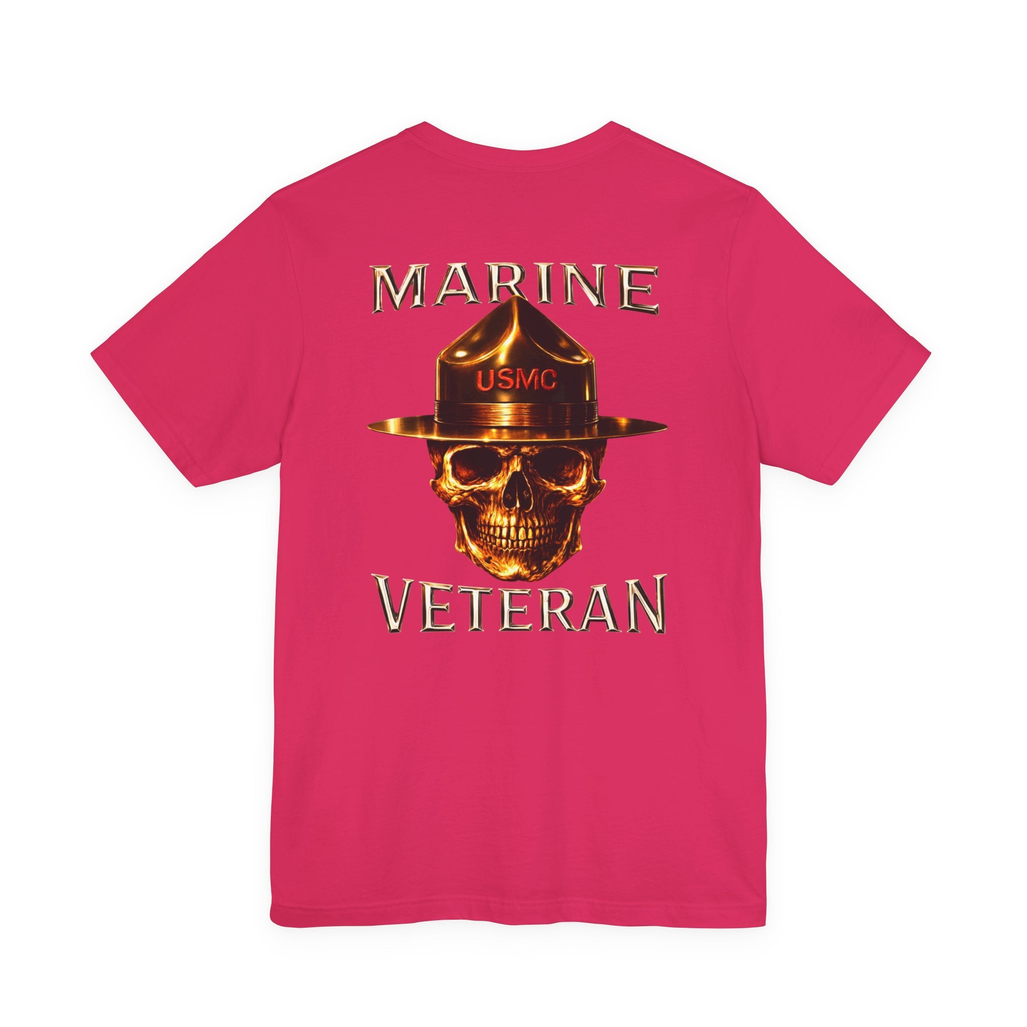 Marine Veteran T‑Shirt — USMC Skull Drill Instructor Graphic Tee