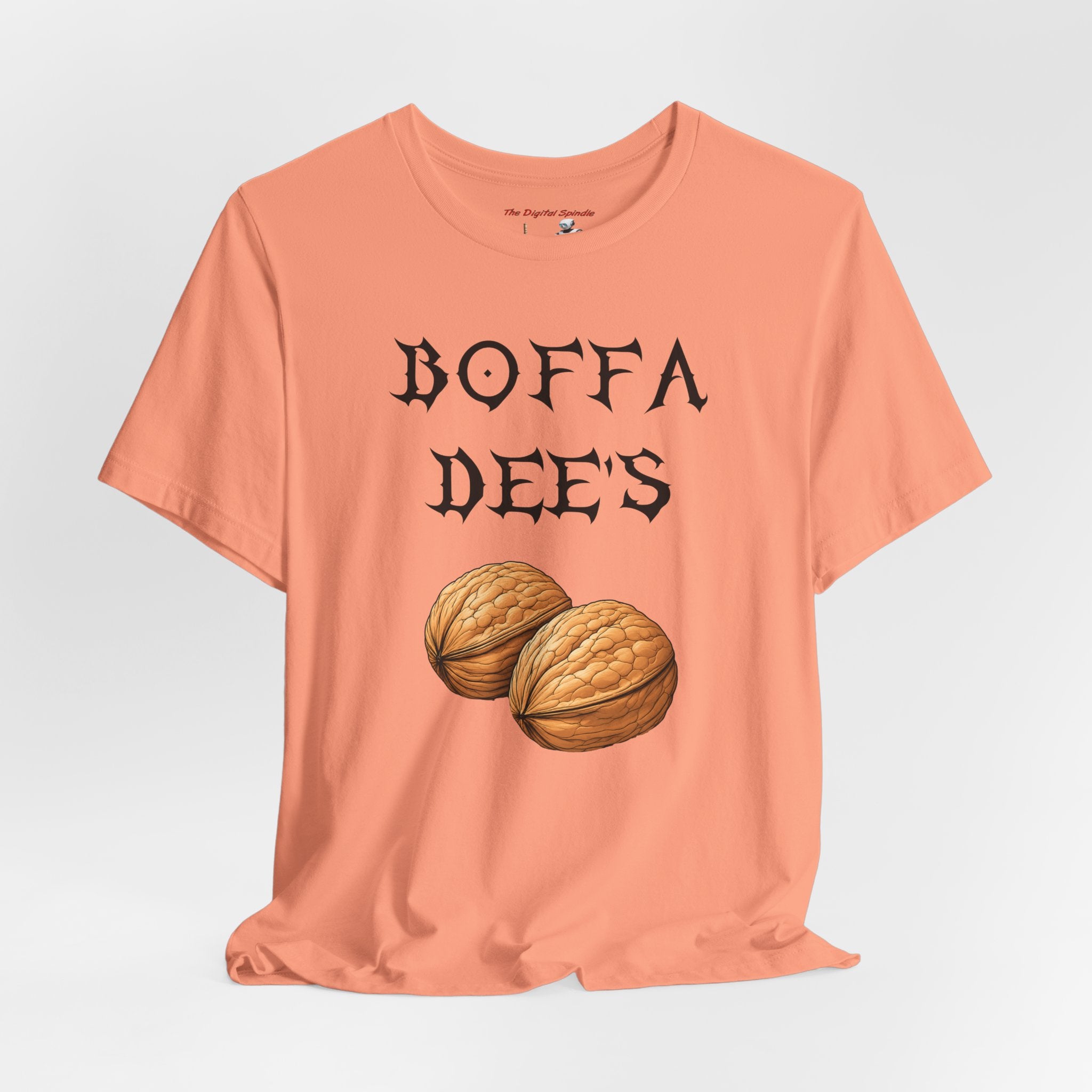Boffa Dees Walnut Graphic Tee — Vintage Gothic Text Nut Illustration T-Shirt