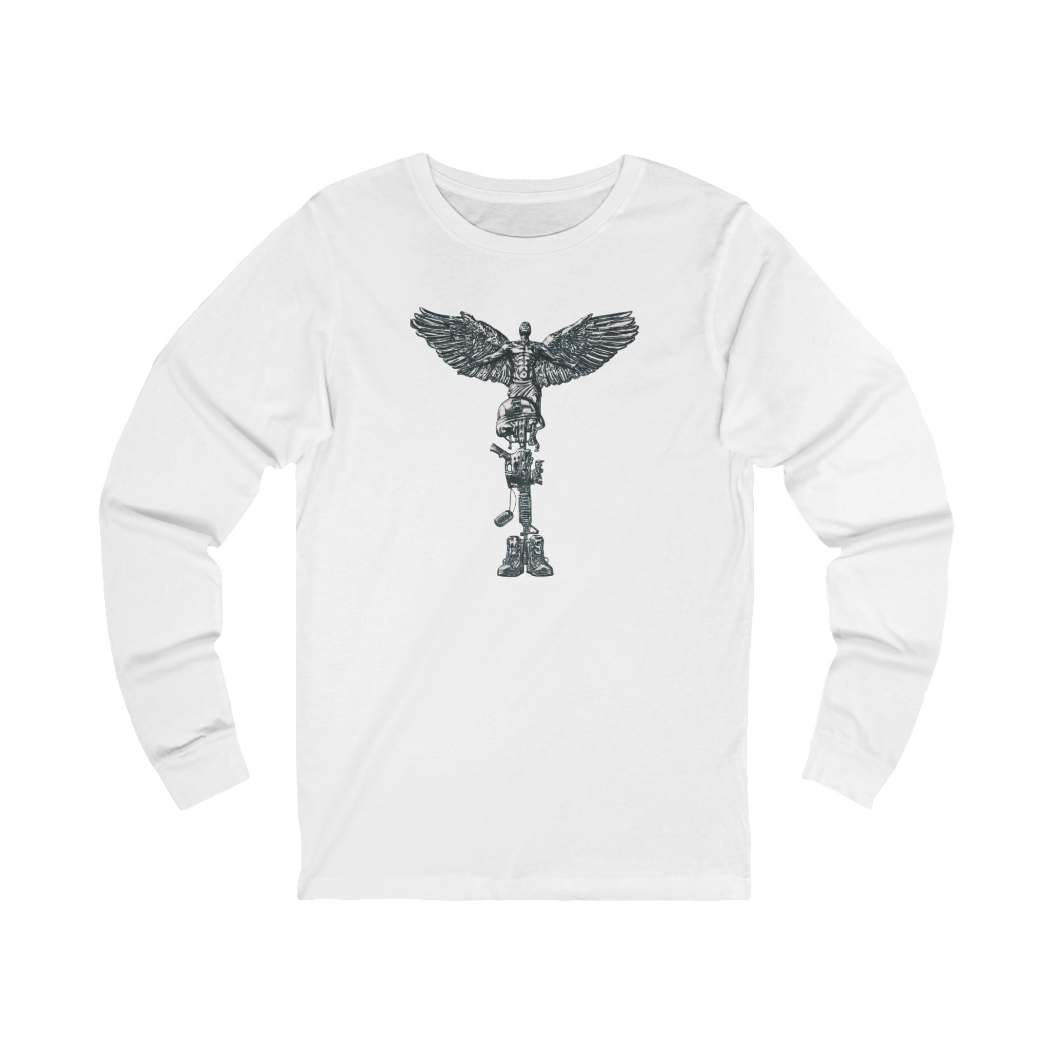 Fallen Soldier Cross Graphic Long Sleeve Tee