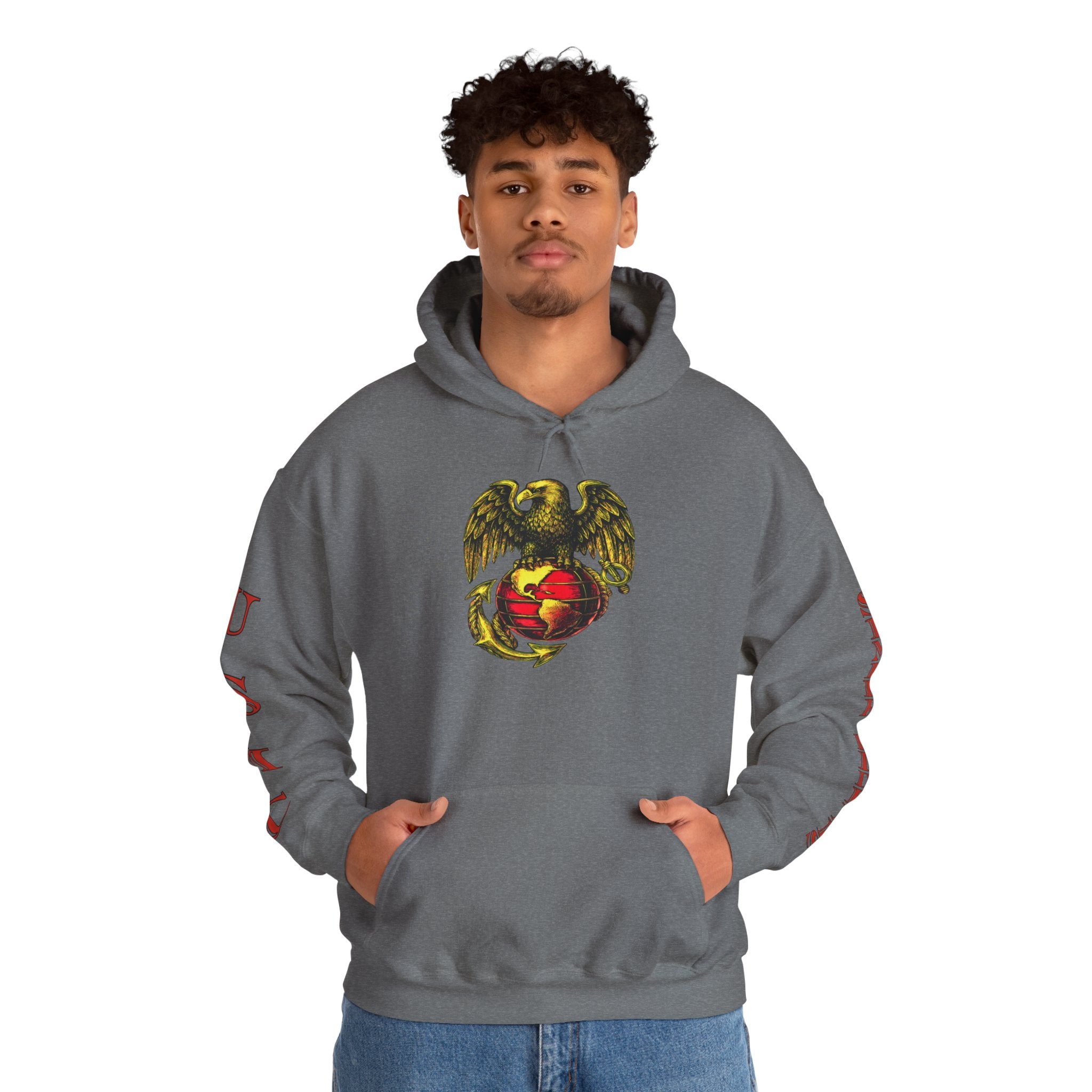 USMC Eagle Globe & Anchor Pullover Hoodie