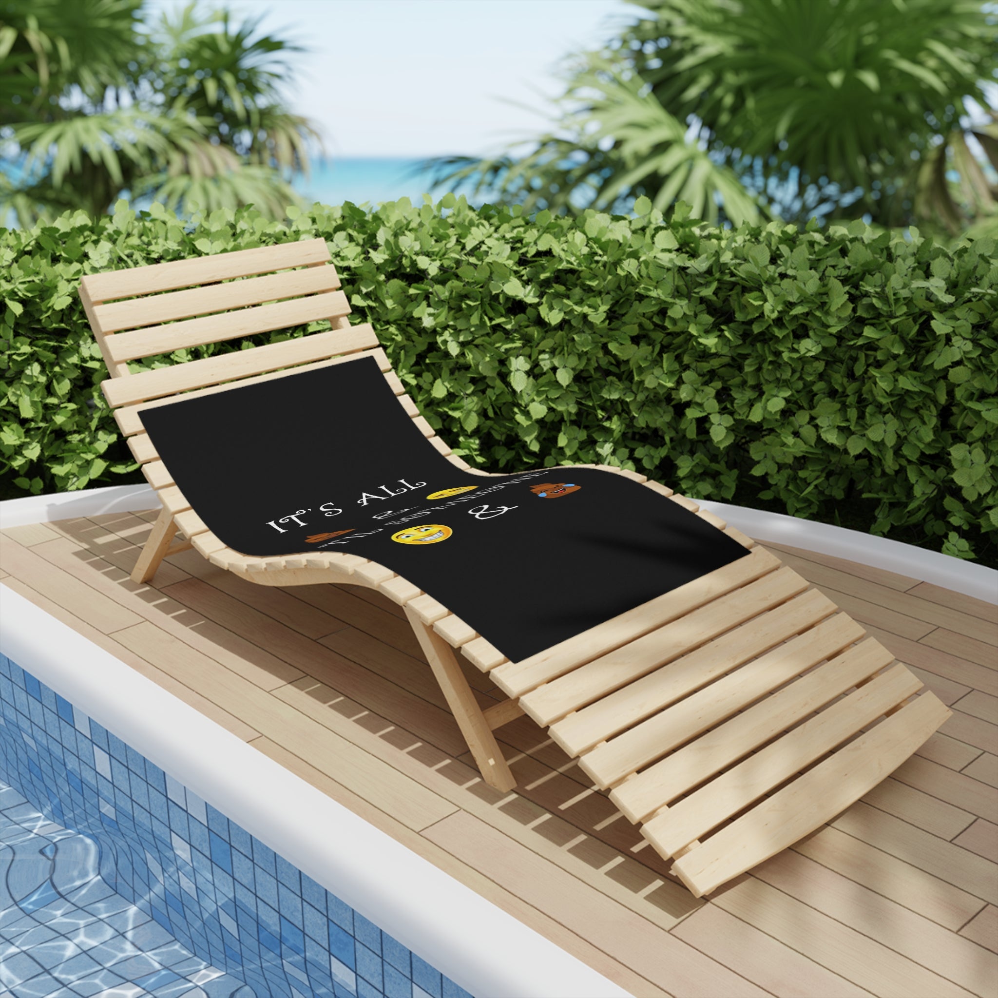 Funny Emoji Poop Laugh Beach Towel