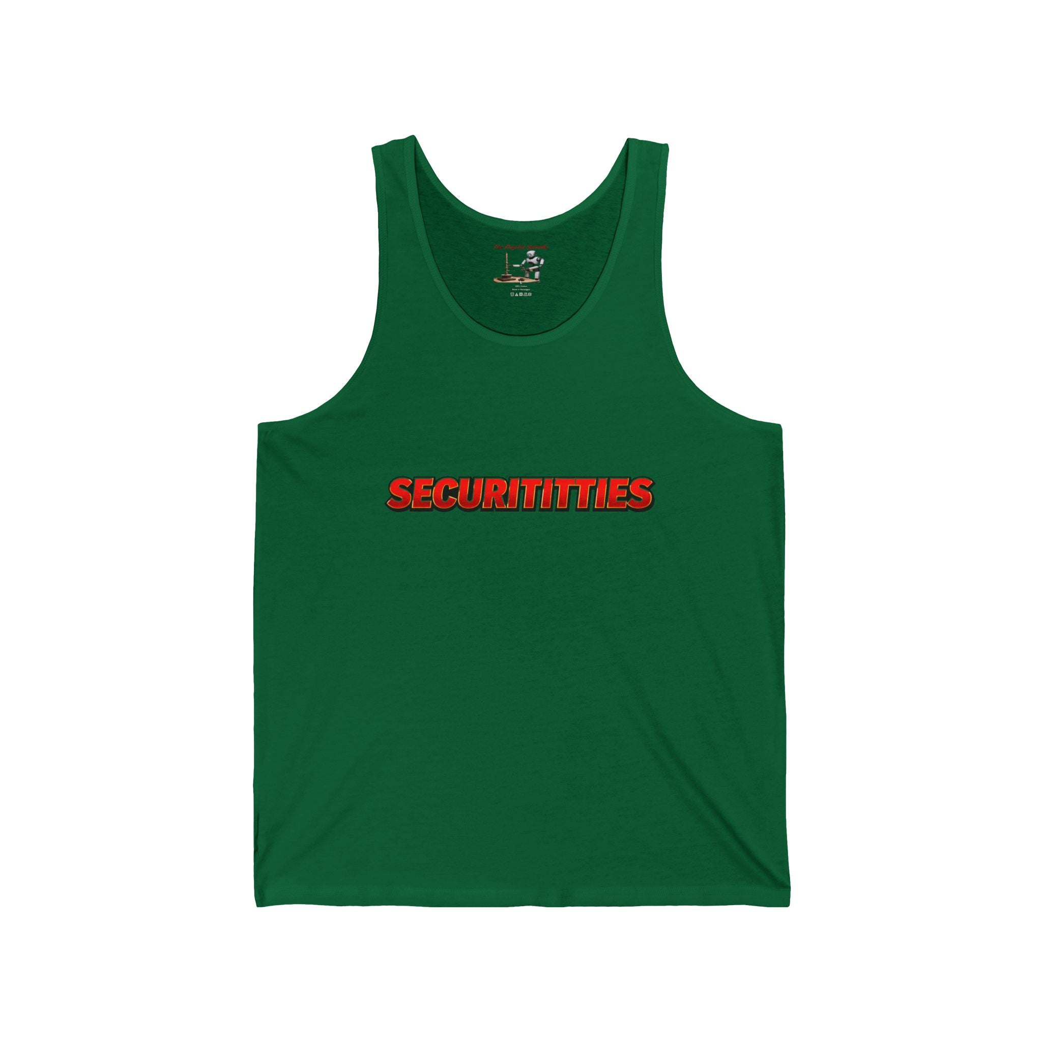 Securitititties Tank Top — Funny Bold Logo Graphic Tank for Party & Pride