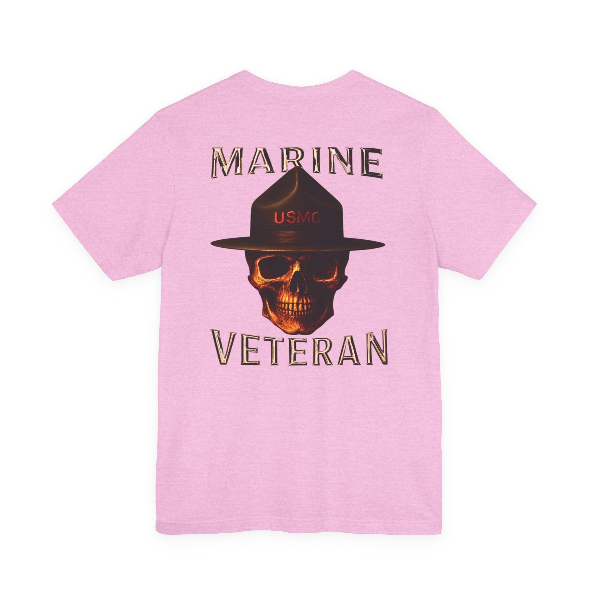 Marine Veteran T-Shirt — USMC Skull Drill Instructor Design