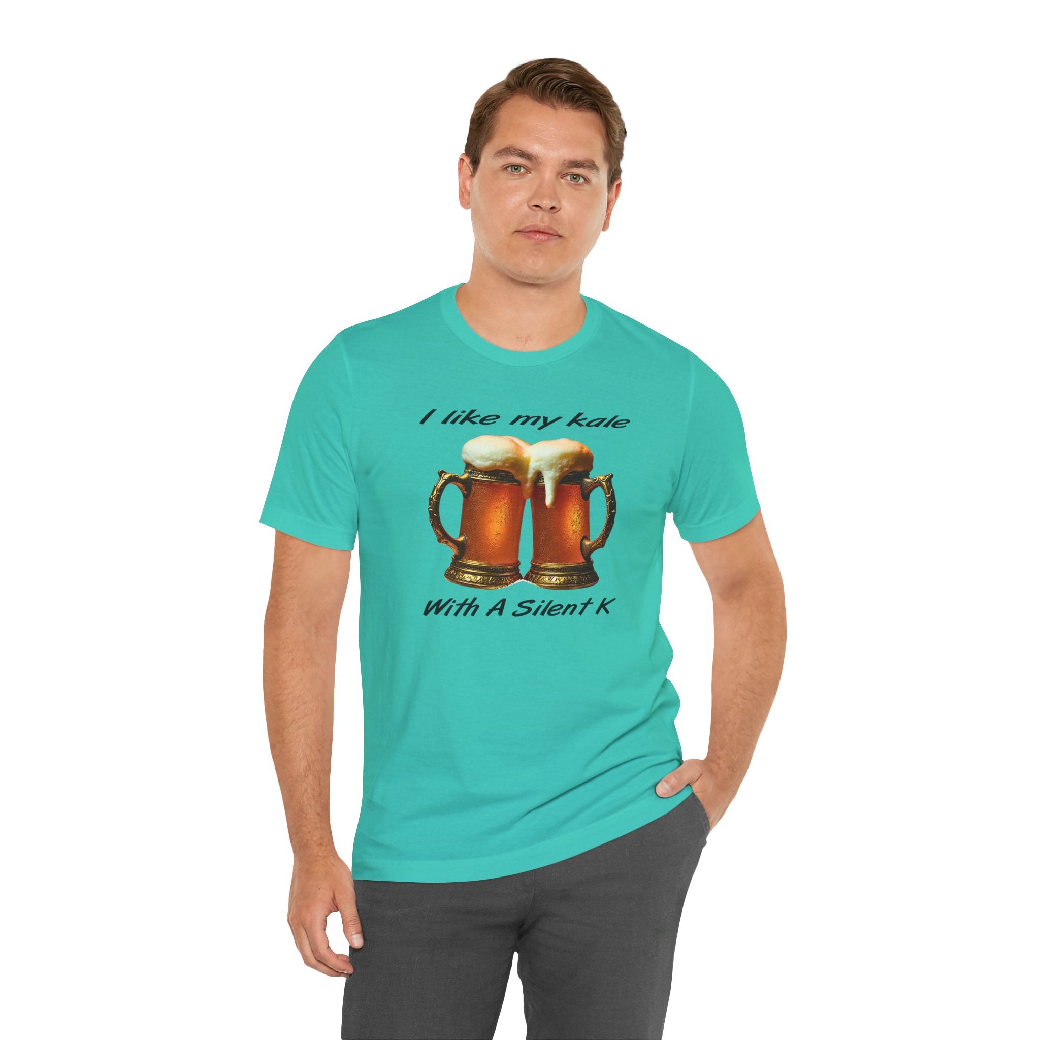 “I Like My Kale With A Silent K” Funny Beer Graphic Tee