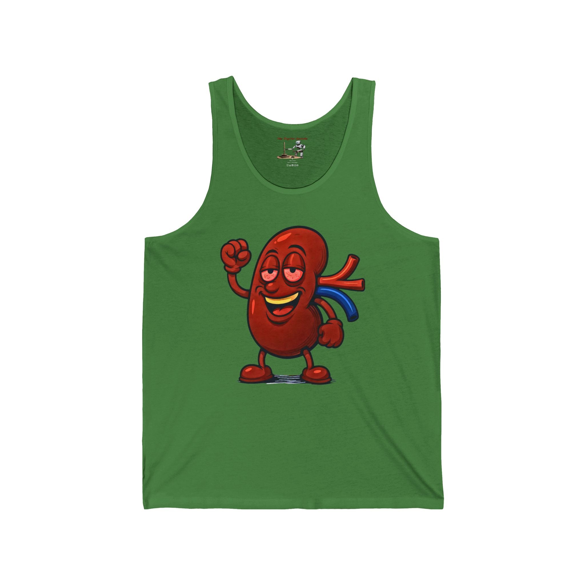 Kidney Stoned Mascot Tank Top – Cute Cartoon Organ Anatomy Tee