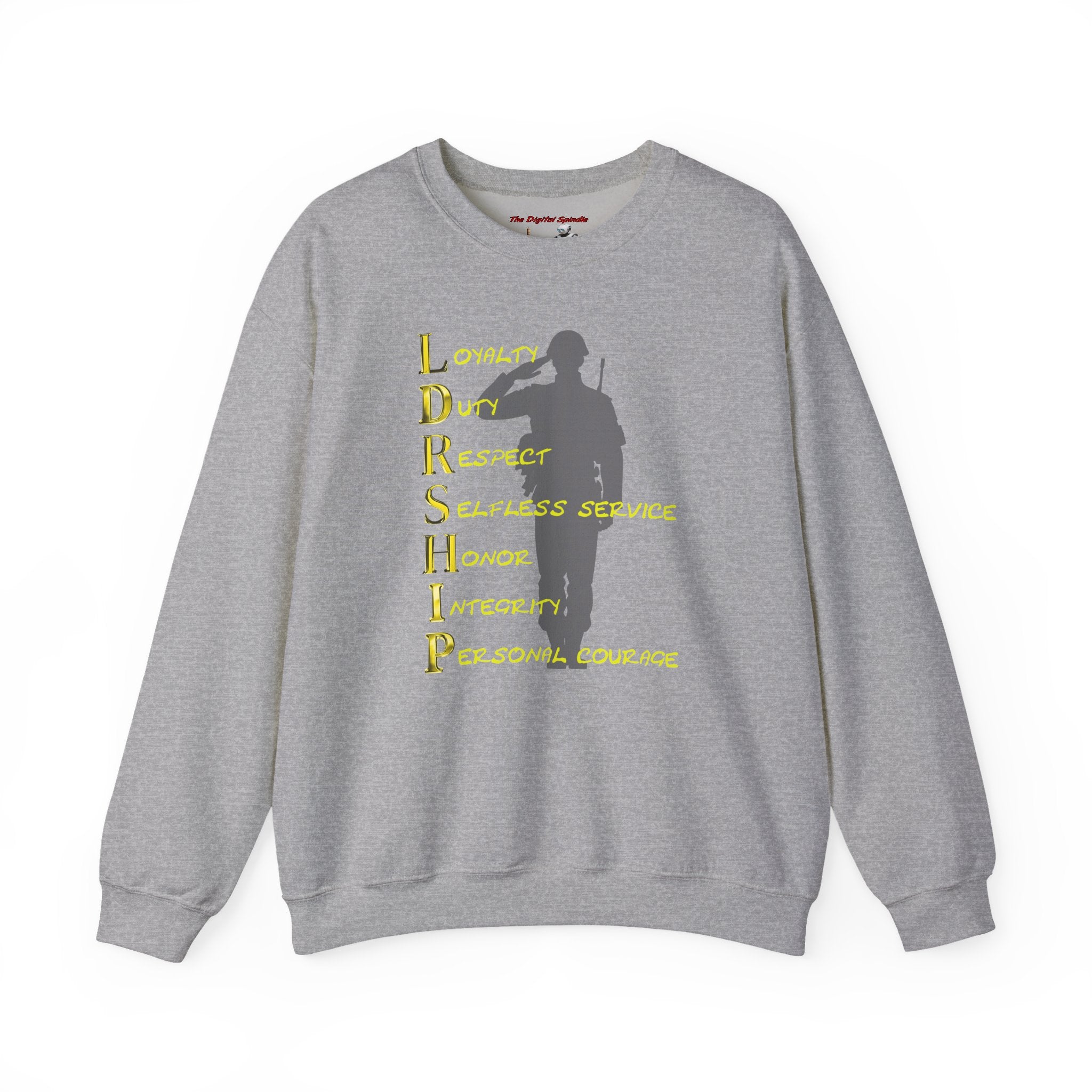 Leadership Military Salute Crewneck Sweatshirt — LDRSHIP Values Design