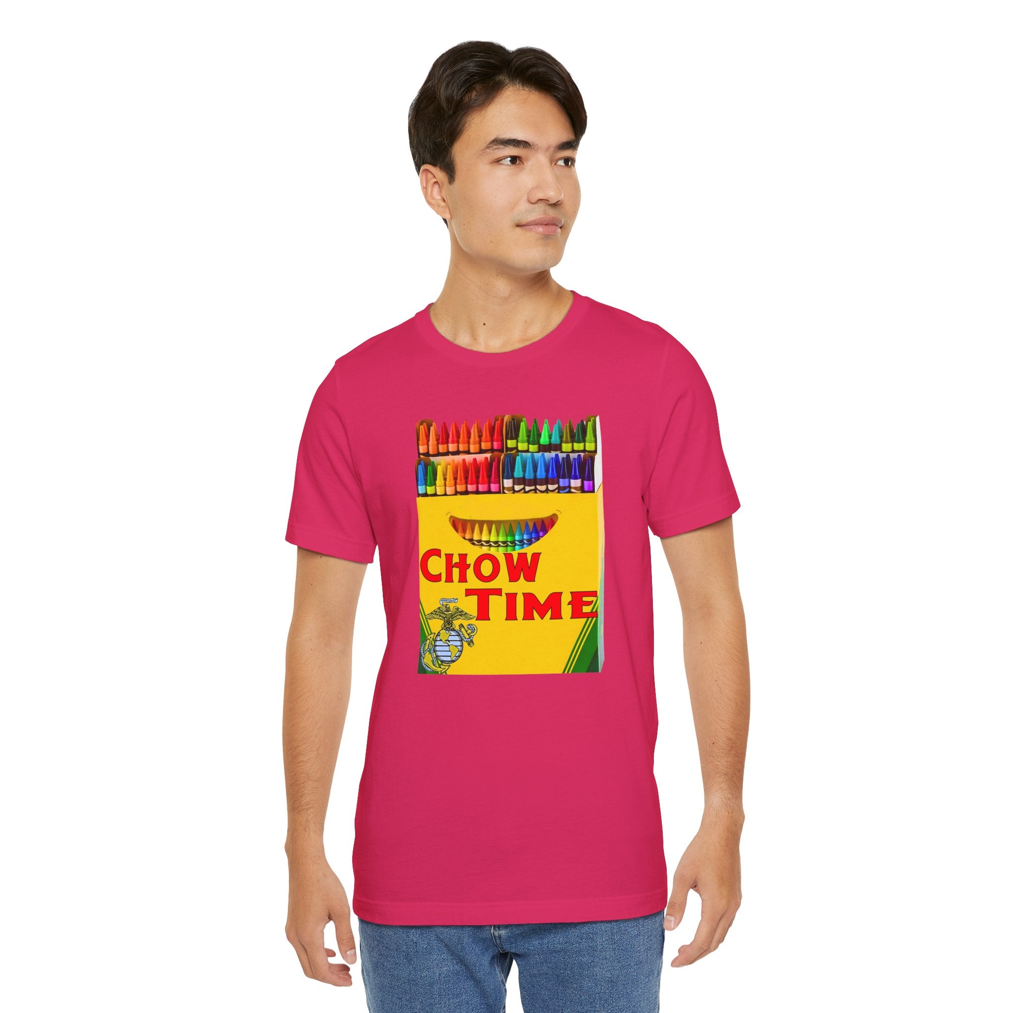 Crayon 'Chow Time' Graphic Tee — Colorful Retro Snack Box Design