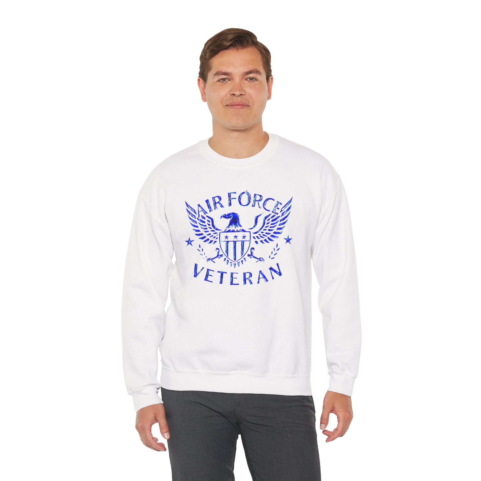 Air Force Veteran Crewneck Sweatshirt — Eagle Emblem Military Pride