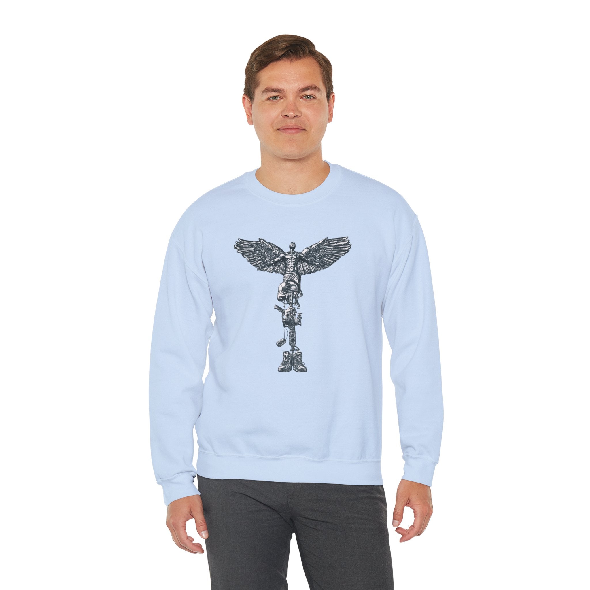 Rising Angel Soldiers Cross Graphic Sweatshirt