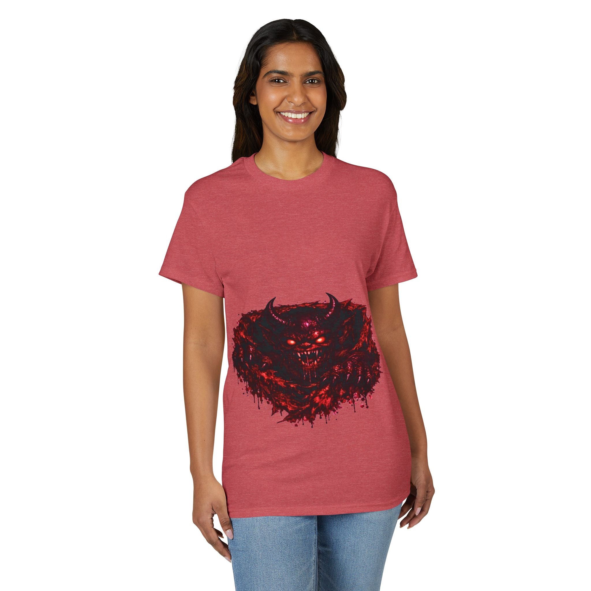 Demonic Red Monster T-Shirt — Gothic Horror Graphic Tee