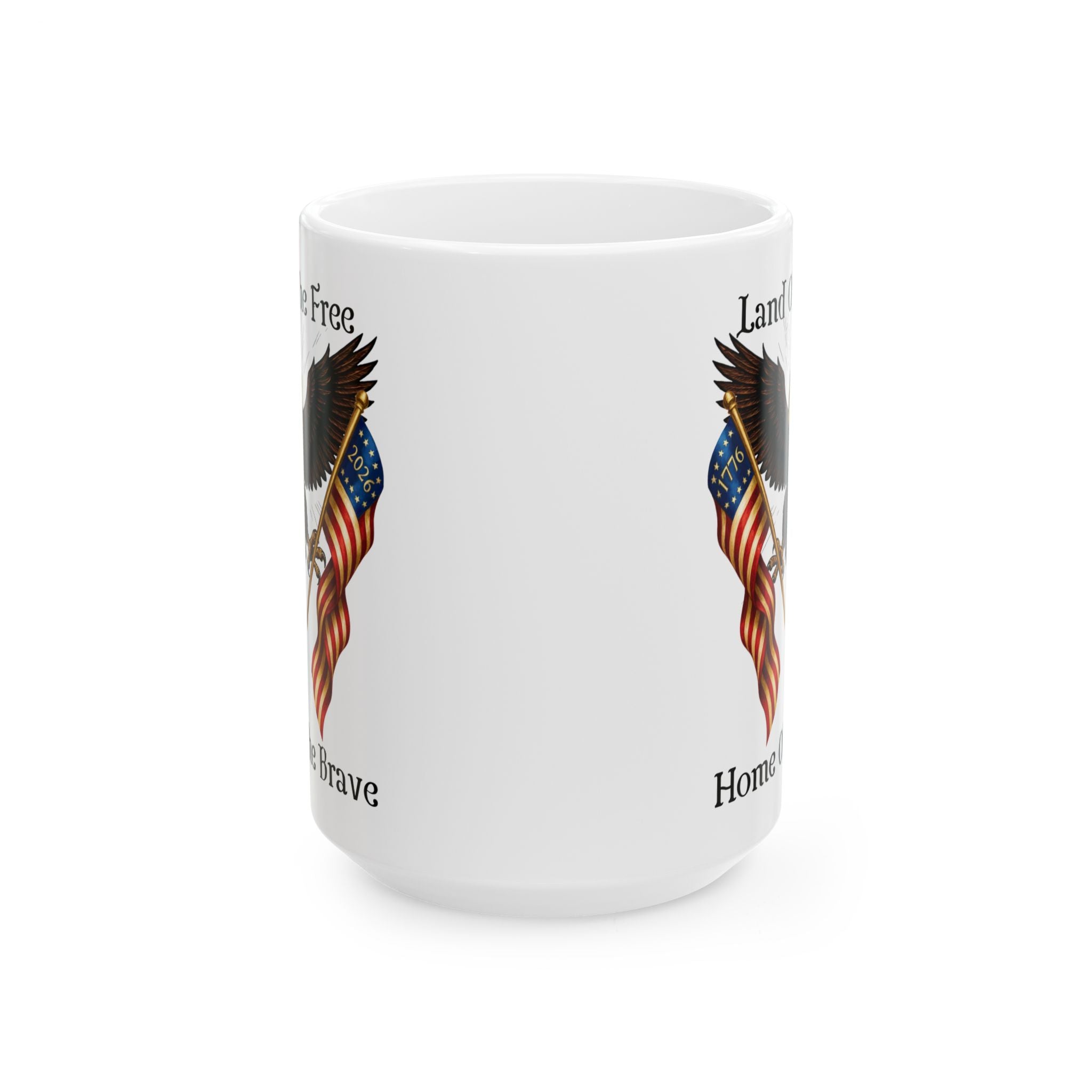 'Land of the Free, Home of the Brave' Ceramic Coffee Cup