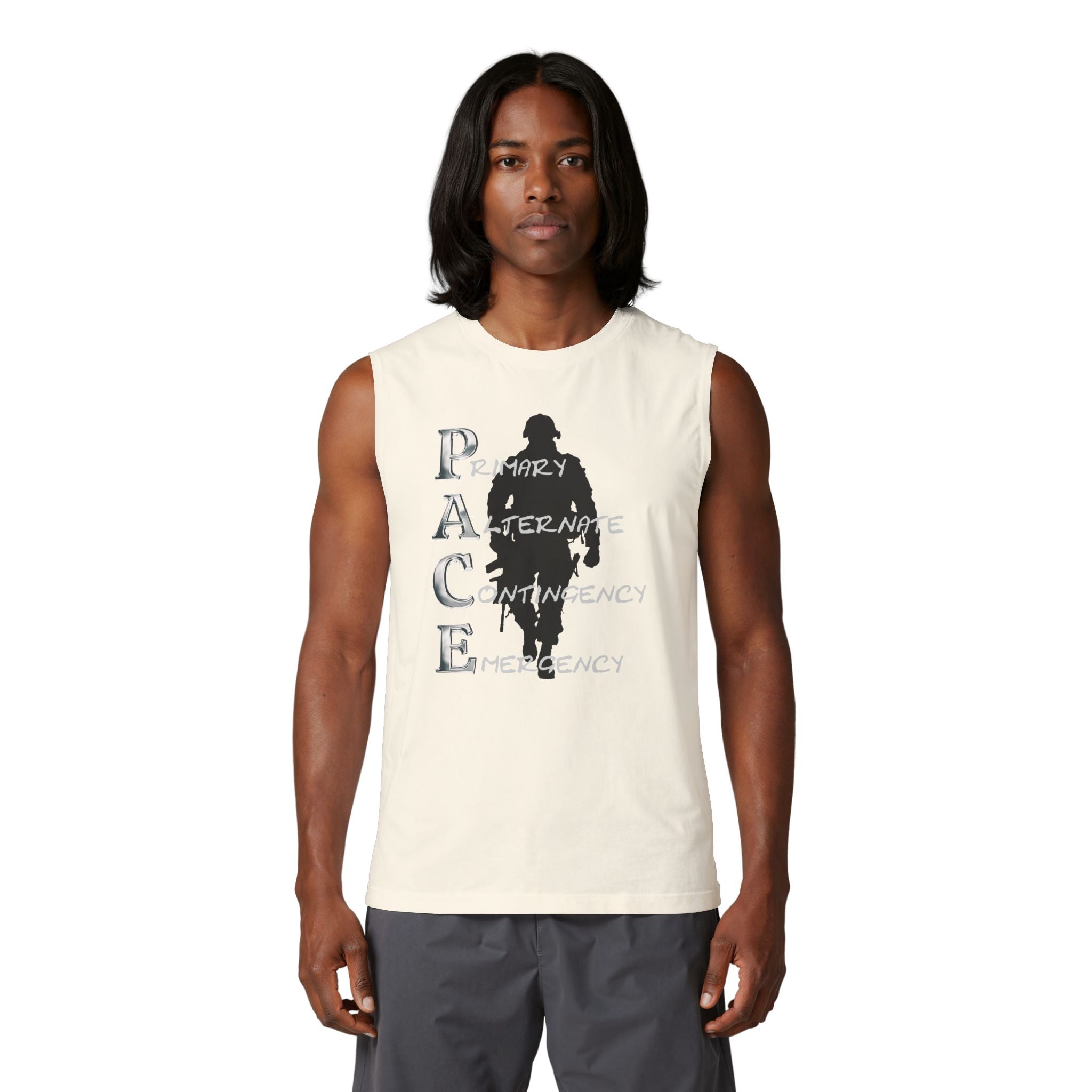 "PACE" Military Silhouette Muscle Tank