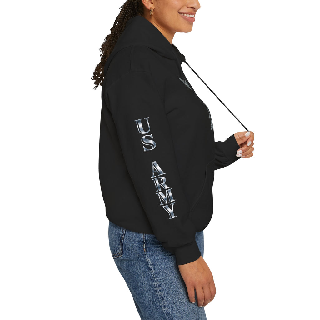 US Army Veteran Crest Hoodie — Military Emblem Sweatshirt