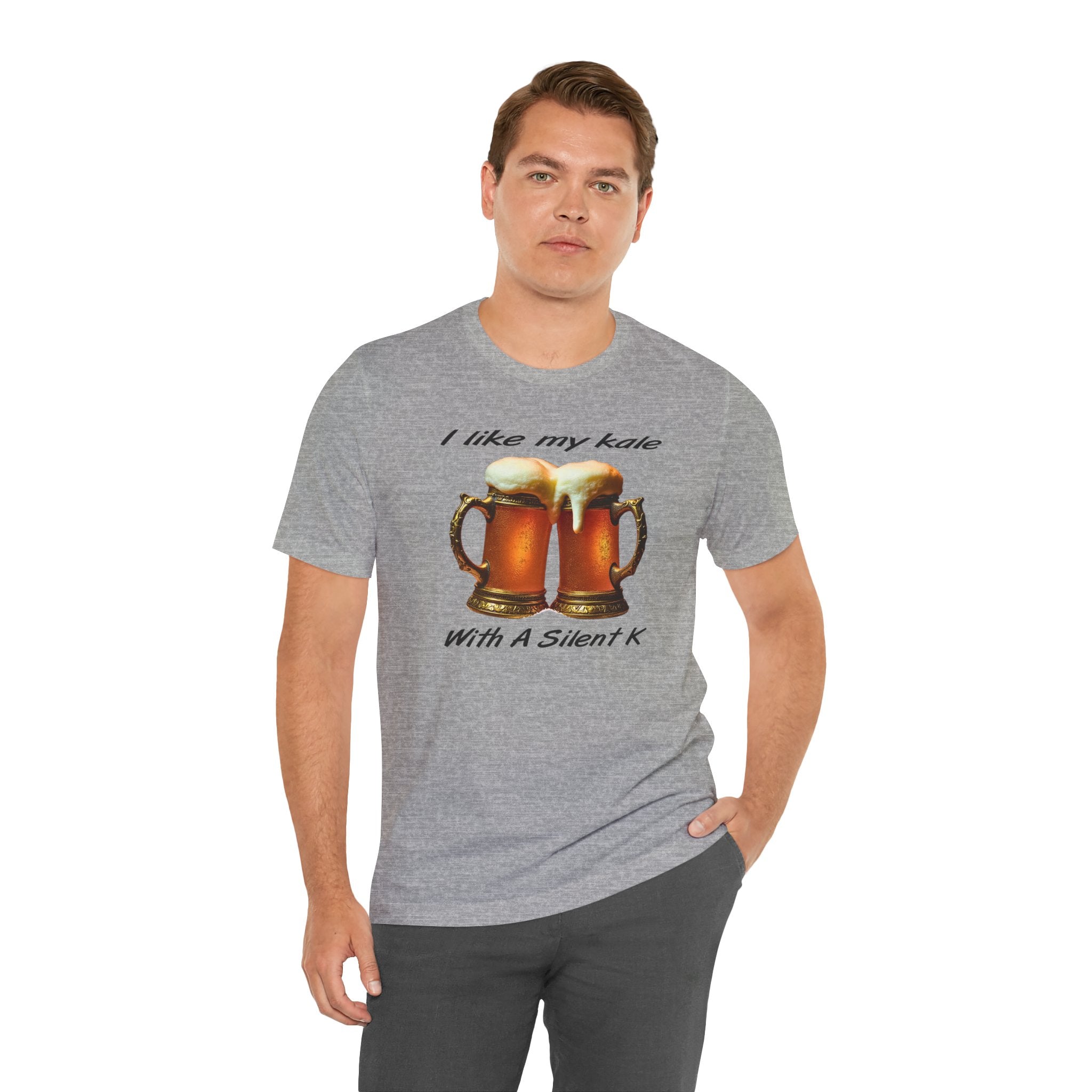 “I Like My Kale With A Silent K” Funny Beer Graphic Tee