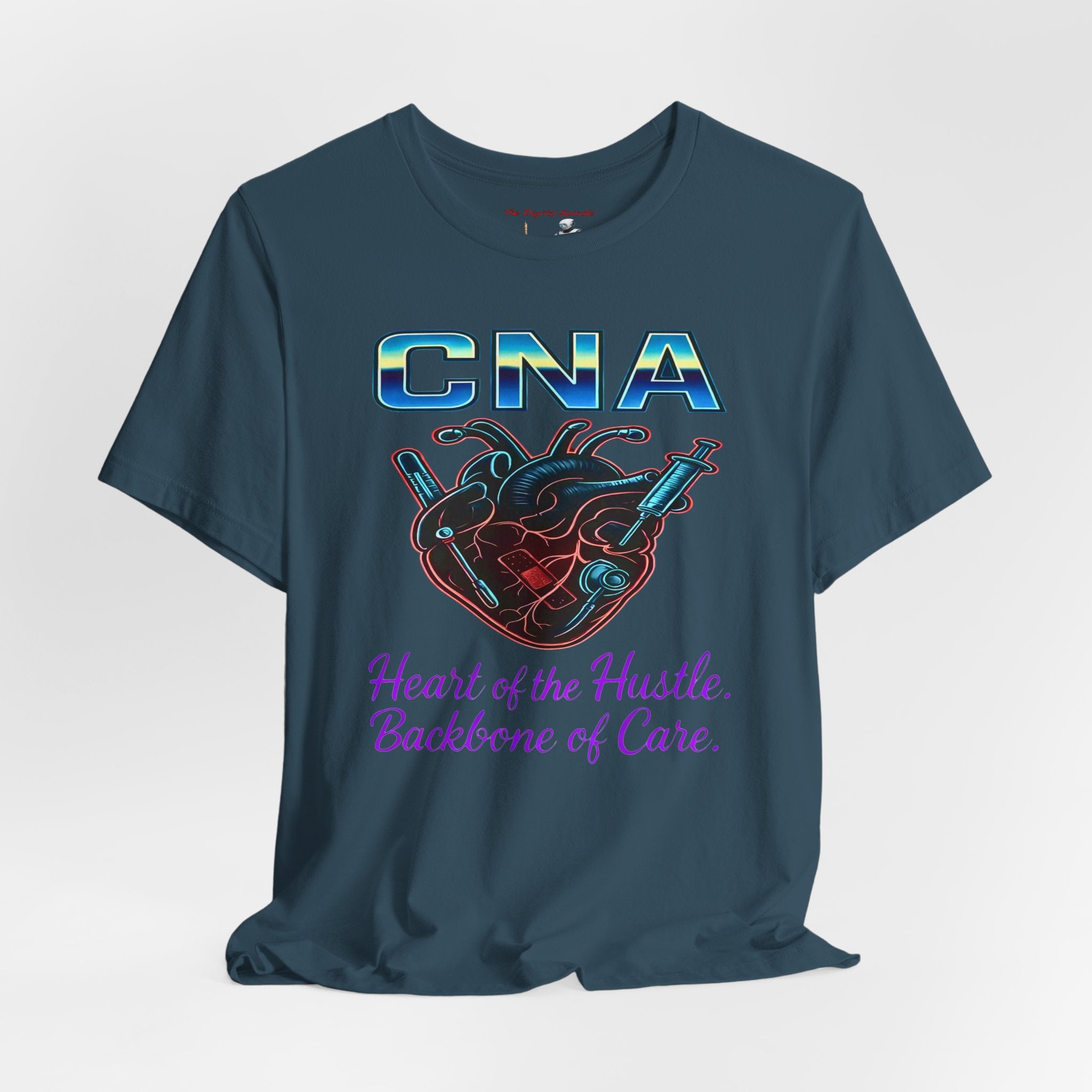 CNA Heart of the Hustle Tee — Certified Nursing Assistant Graphic Shirt