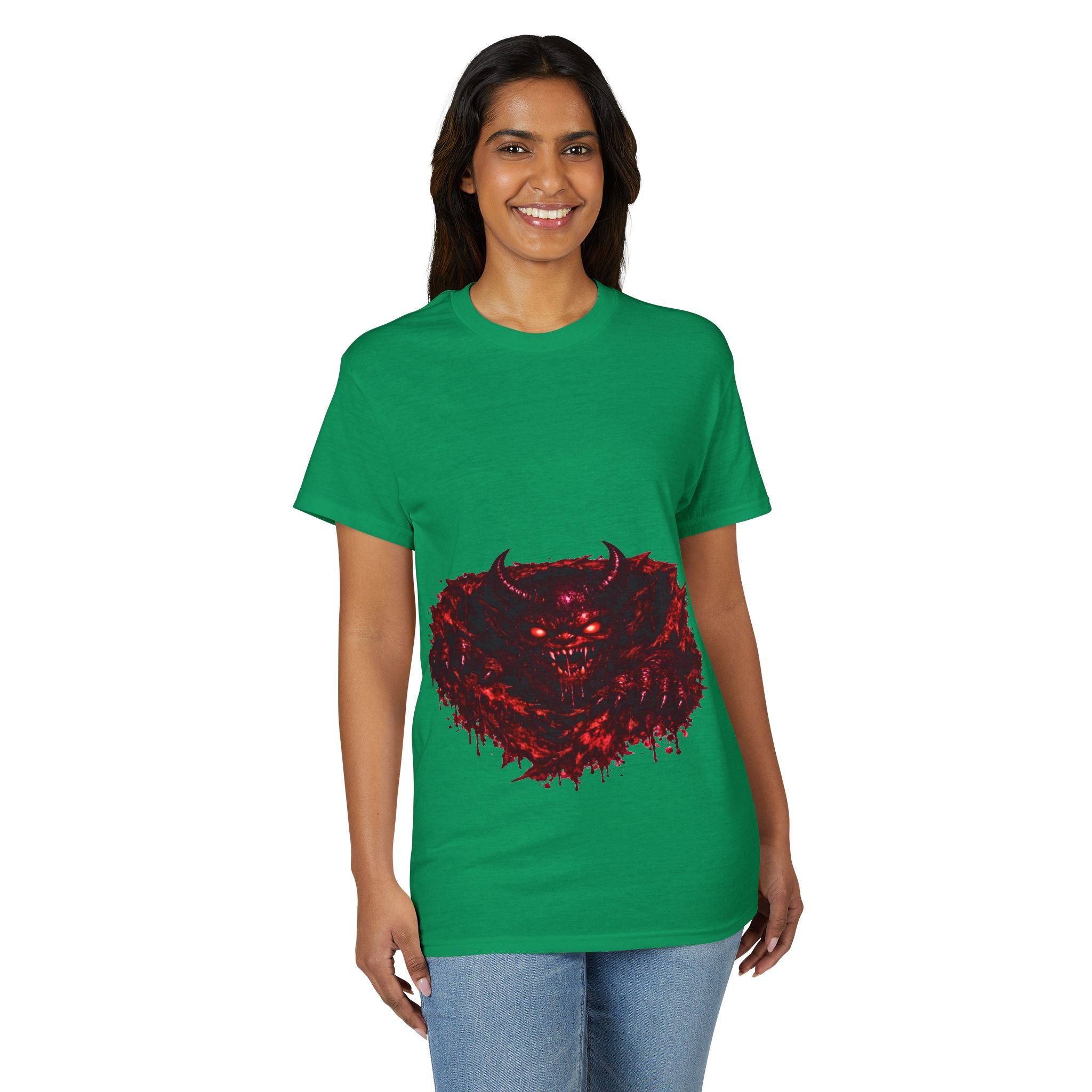 Demonic Red Monster T-Shirt — Gothic Horror Graphic Tee