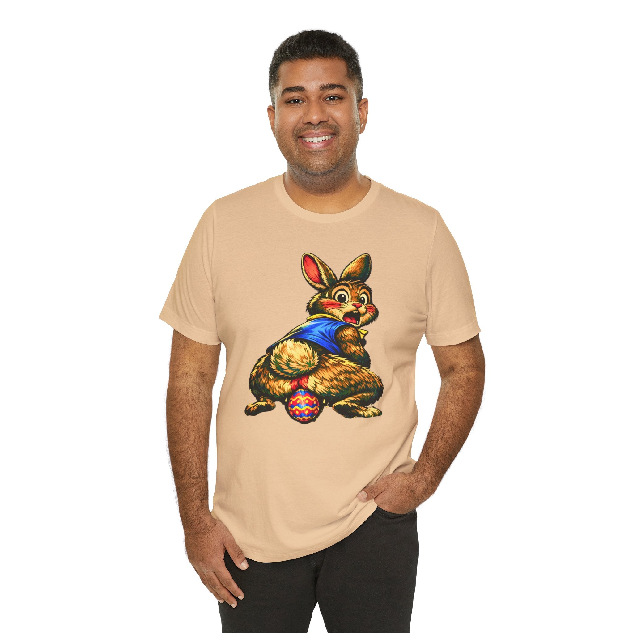Easter Bunny Laying Egg Graphic Tee