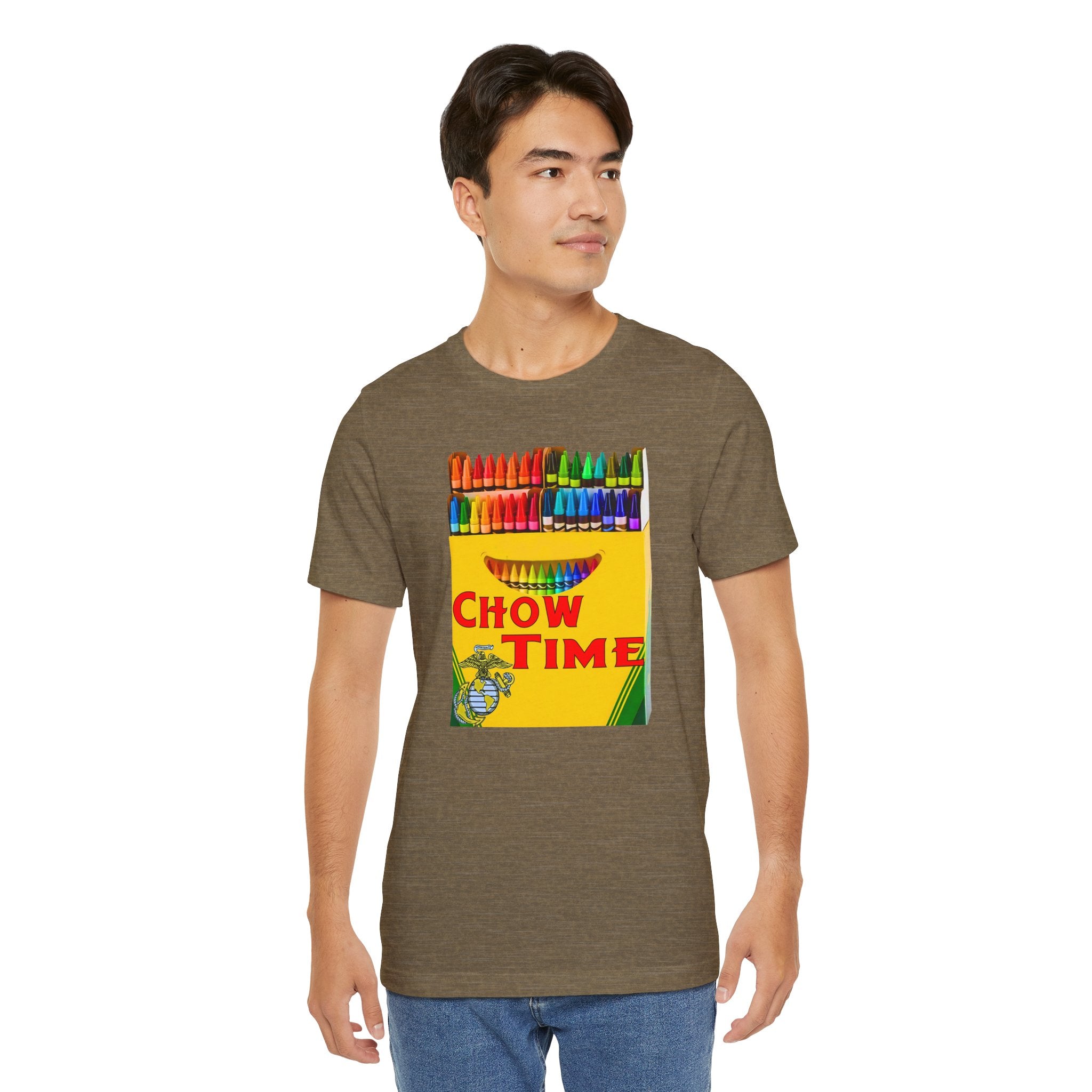 Crayon 'Chow Time' Graphic Tee — Colorful Retro Snack Box Design