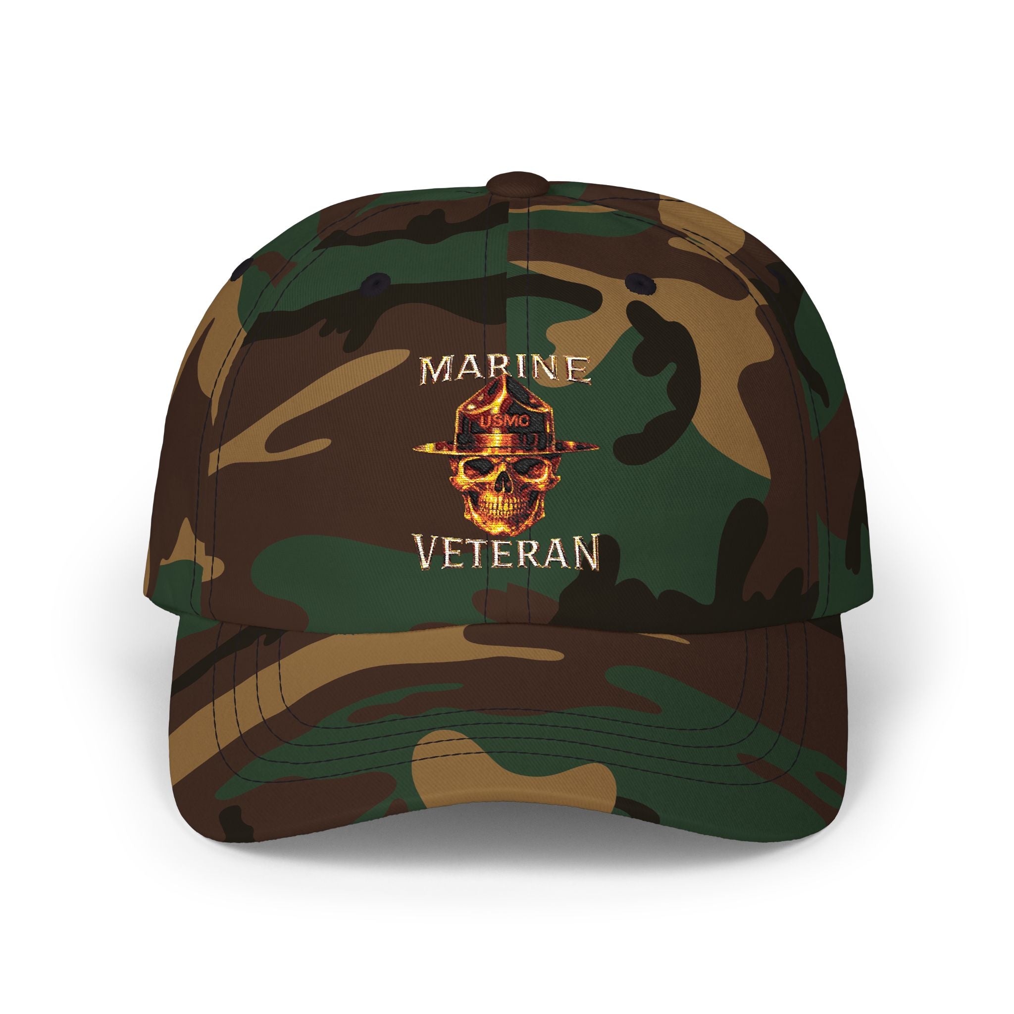 Marine Veteran Patch Dad Cap