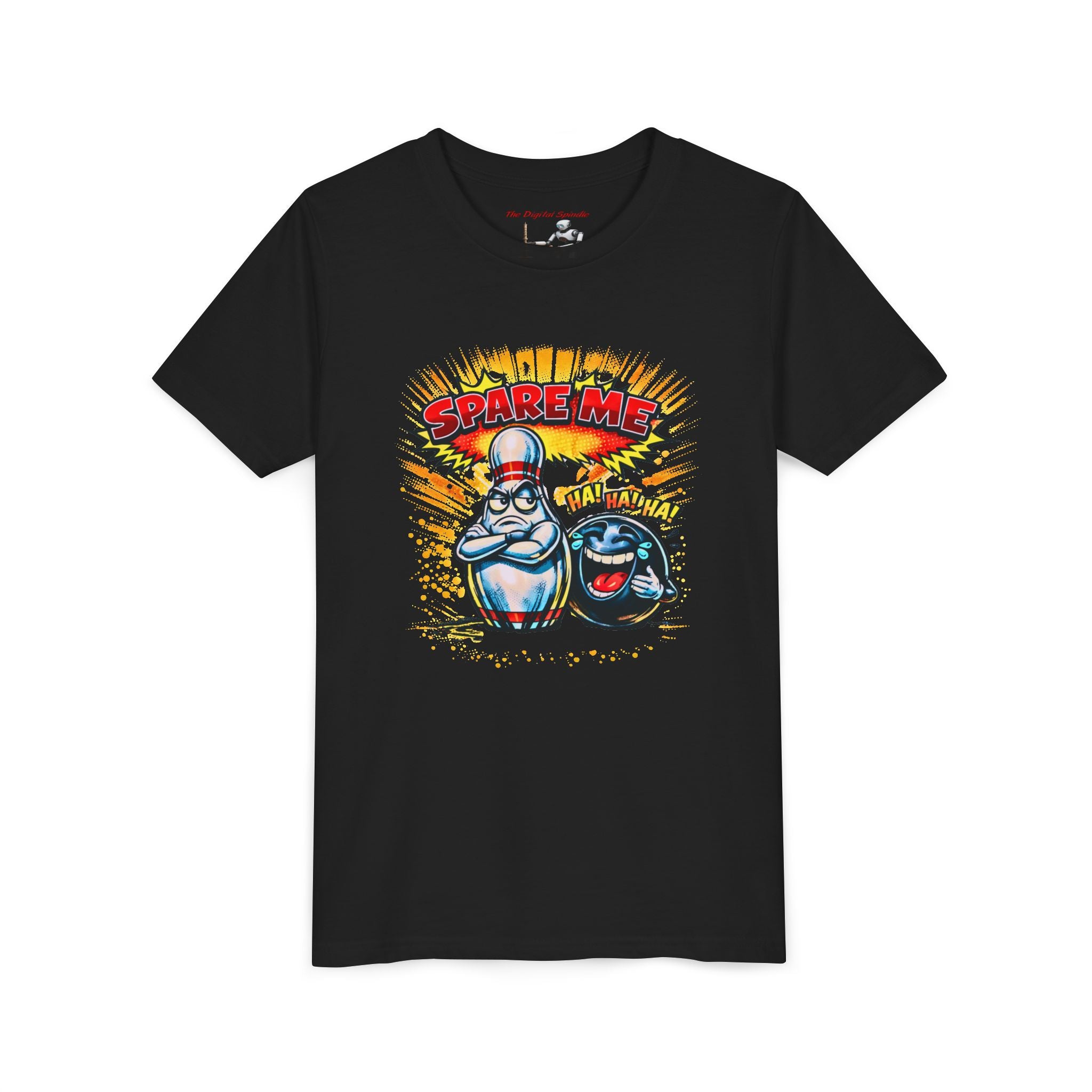 Youth Tee — Funny Bowling 'Spare Me' Graphic Shirt
