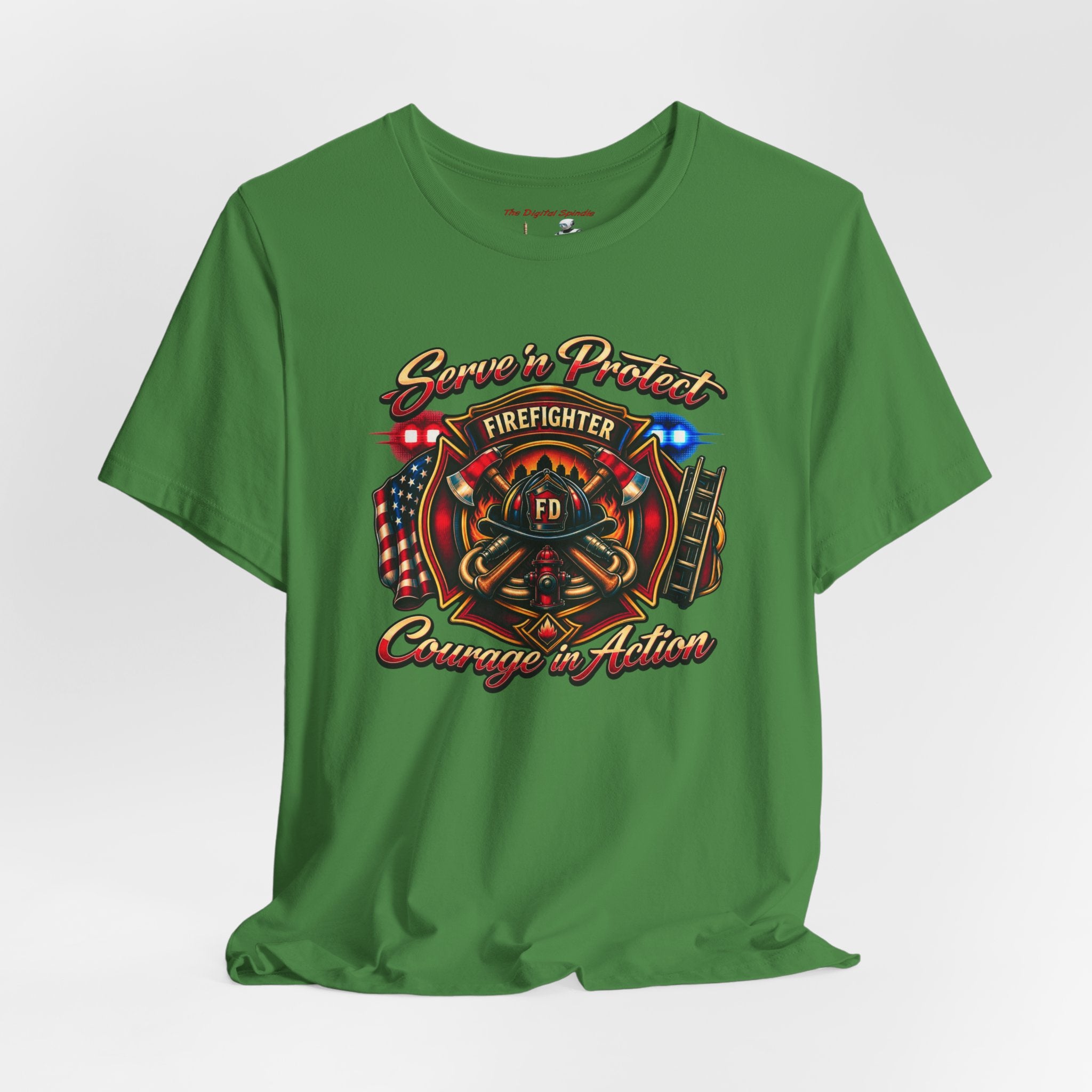 Firefighter T-Shirt — Serve n' Protect Courage in Action Tee