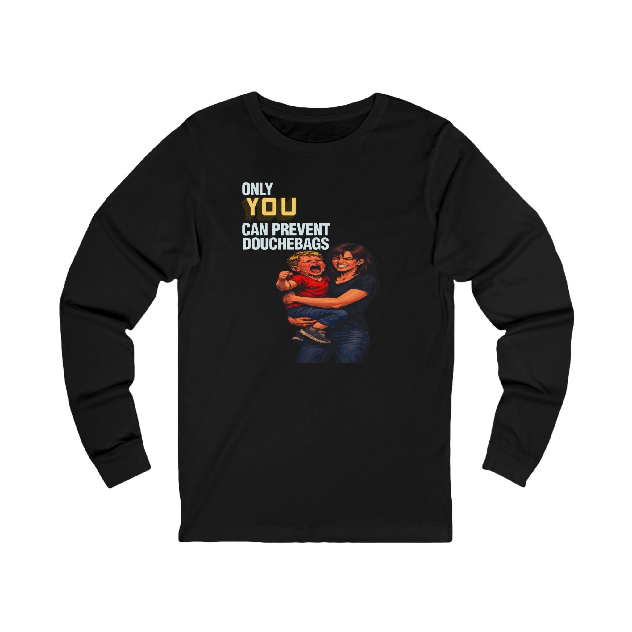 "Only You Can Prevent Douchebags" Retro Mom & Kid Graphic