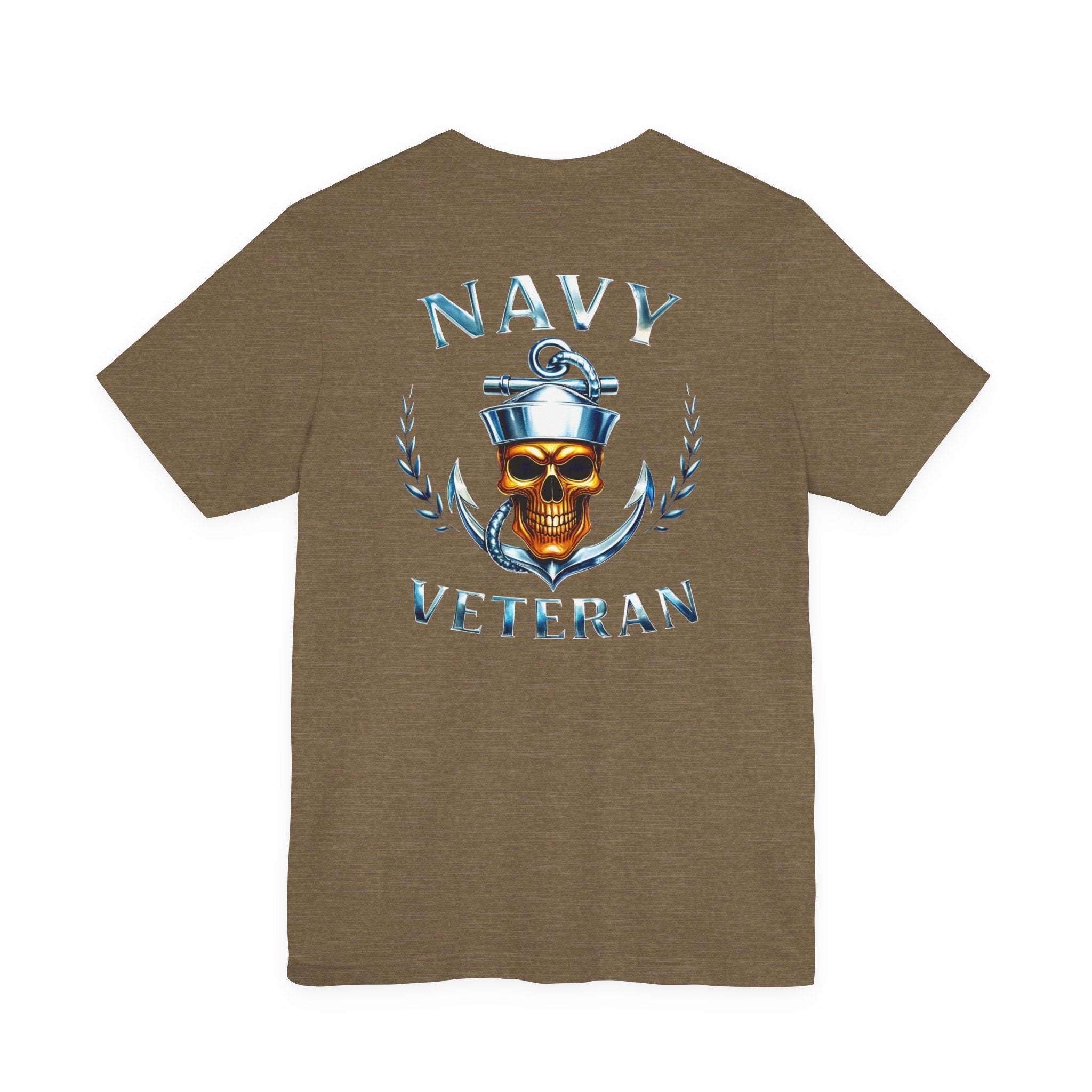Navy Veteran T-Shirt — Anchor & Skull Military Tribute Tee