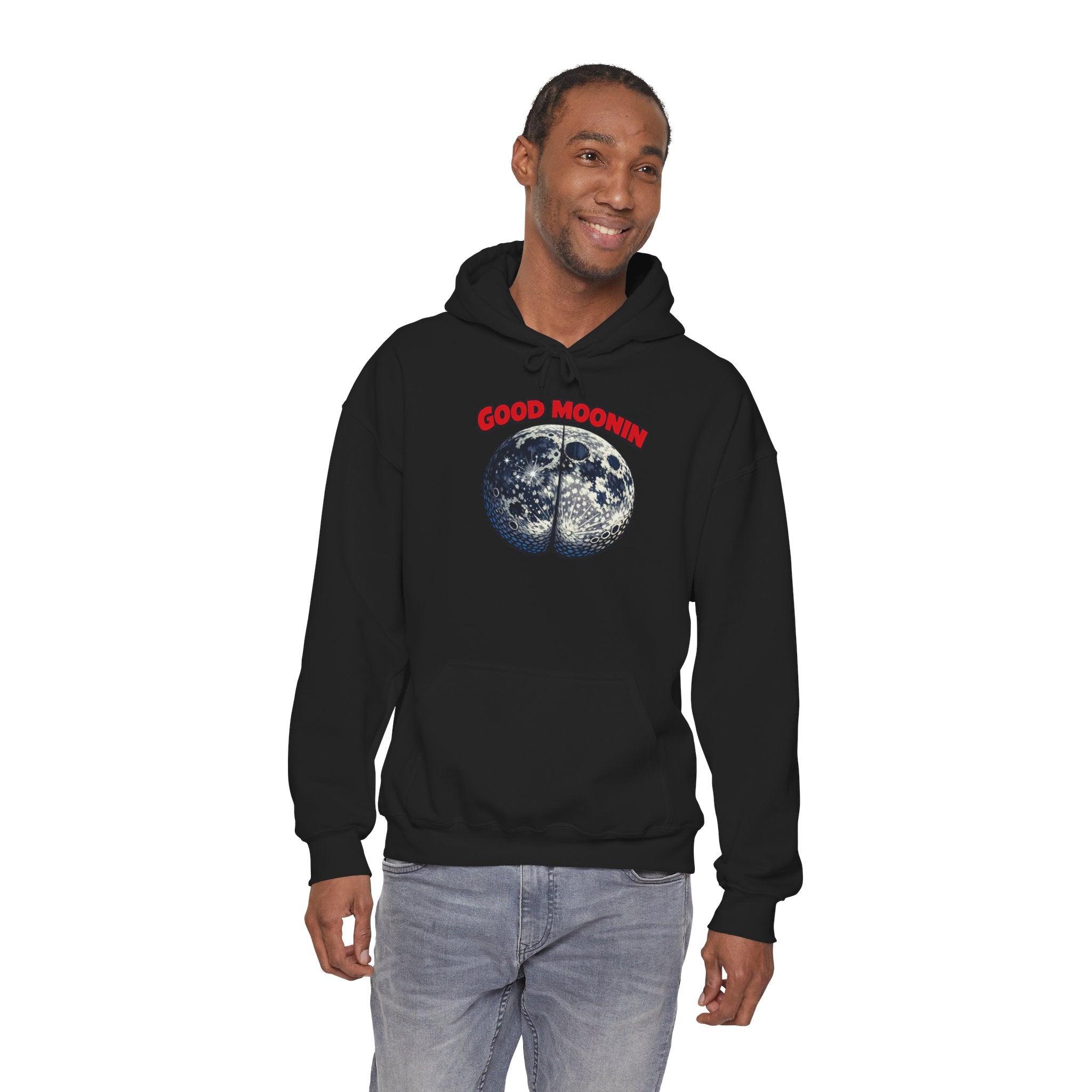 Good Moonin Hoodie — Vintage Botanical Moon Graphic Hoodie