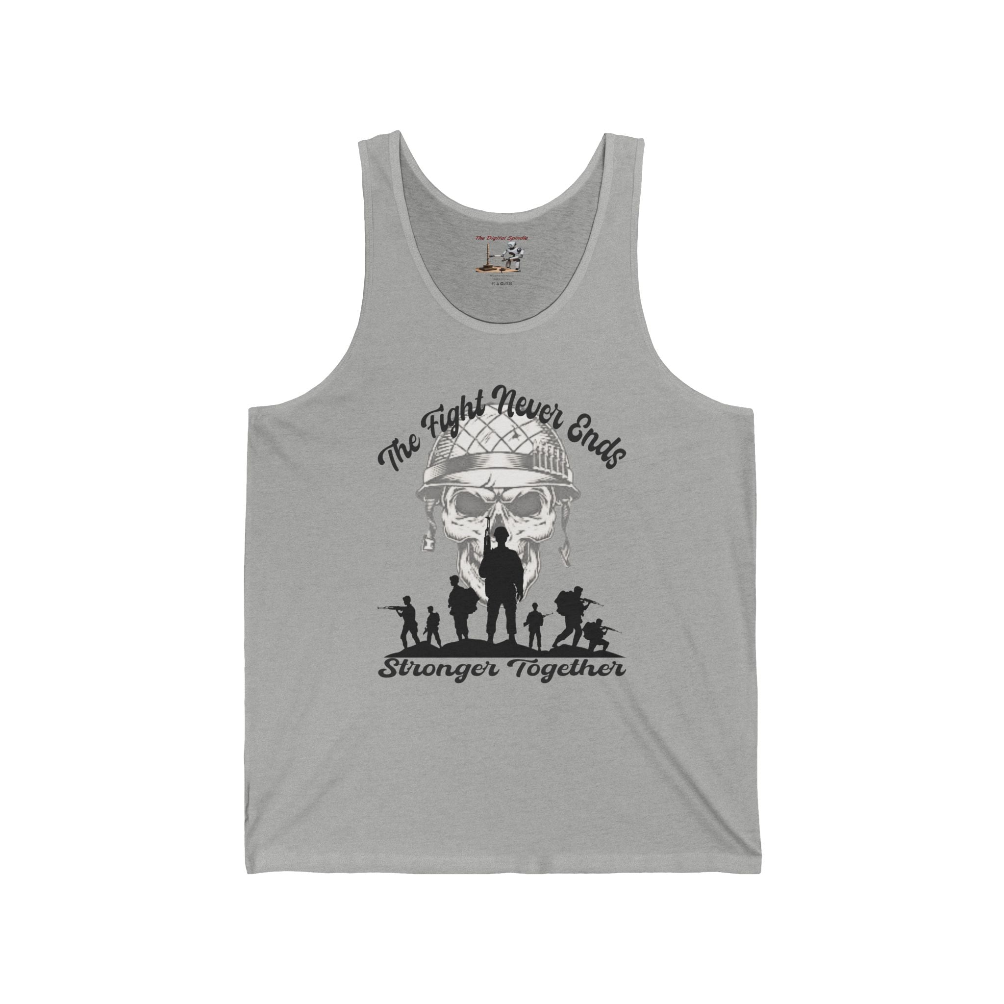 Stronger Together Tank Top — "The Fight Must End, Stronger Together" Patriotic Veteran Tank