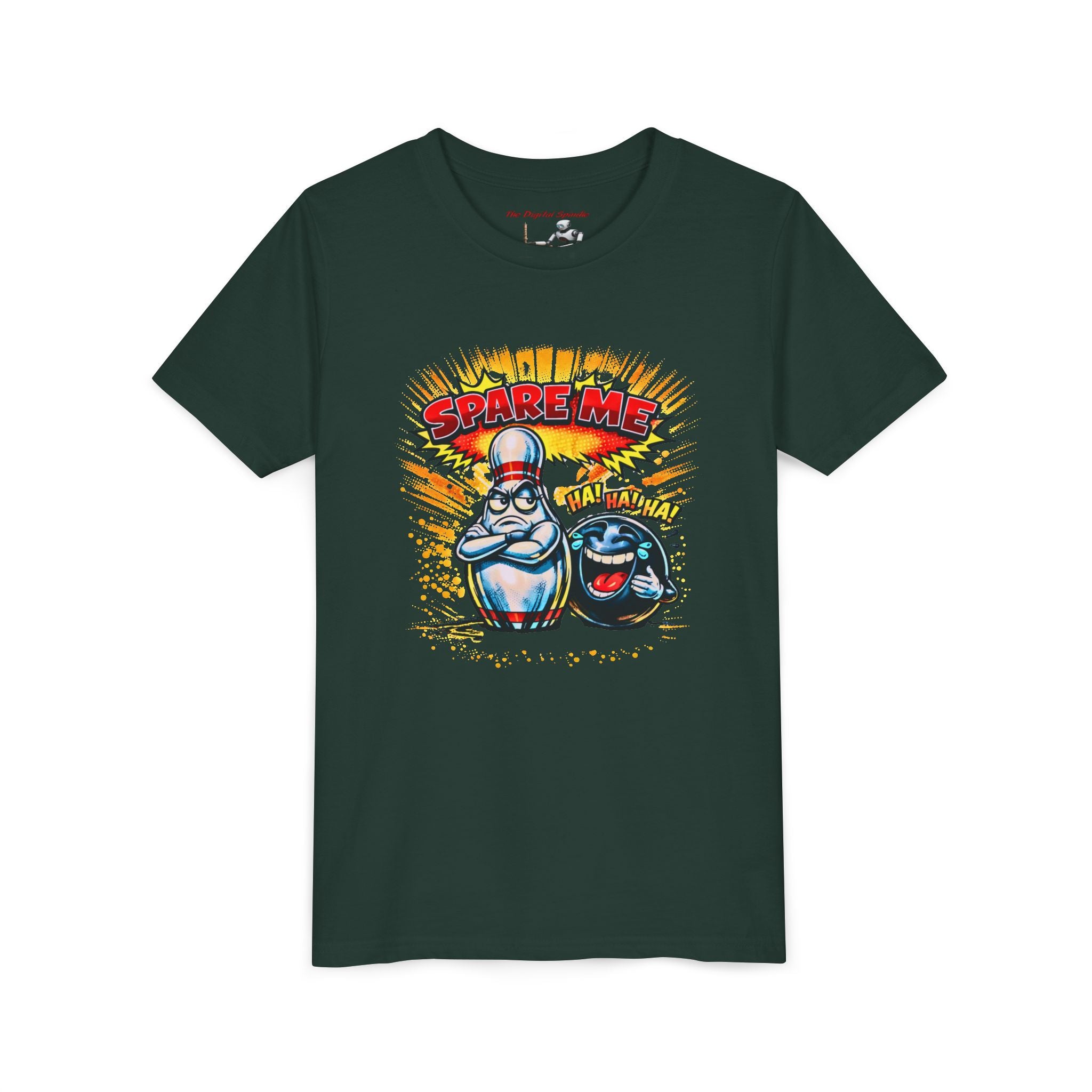 Youth Tee — Funny Bowling 'Spare Me' Graphic Shirt