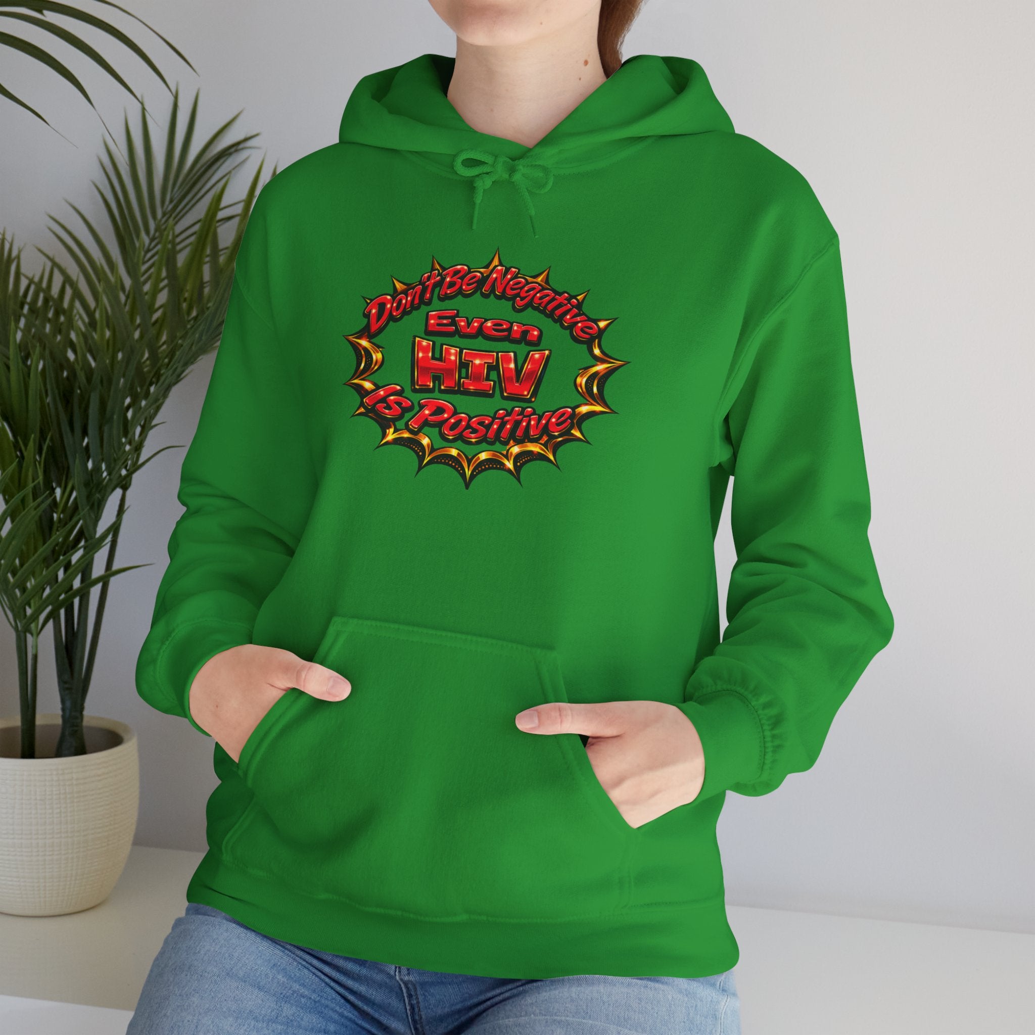 Hoodie – "Be Positive" Retro Comic HTV Design