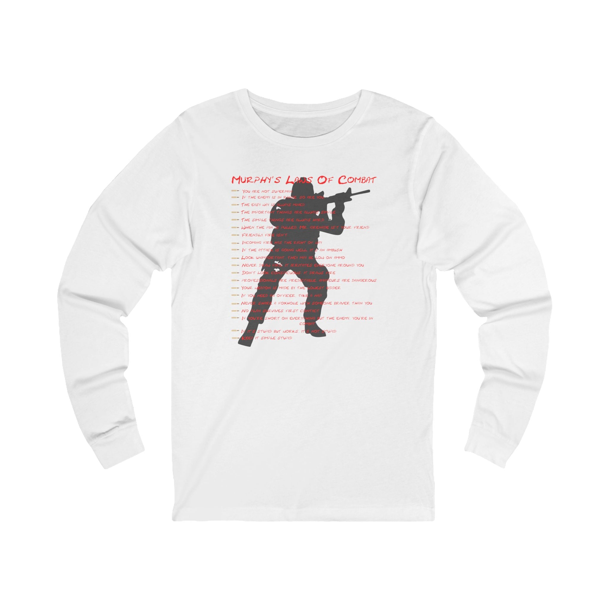"Murphy's Laws Of Combat" Long Sleeve Tee