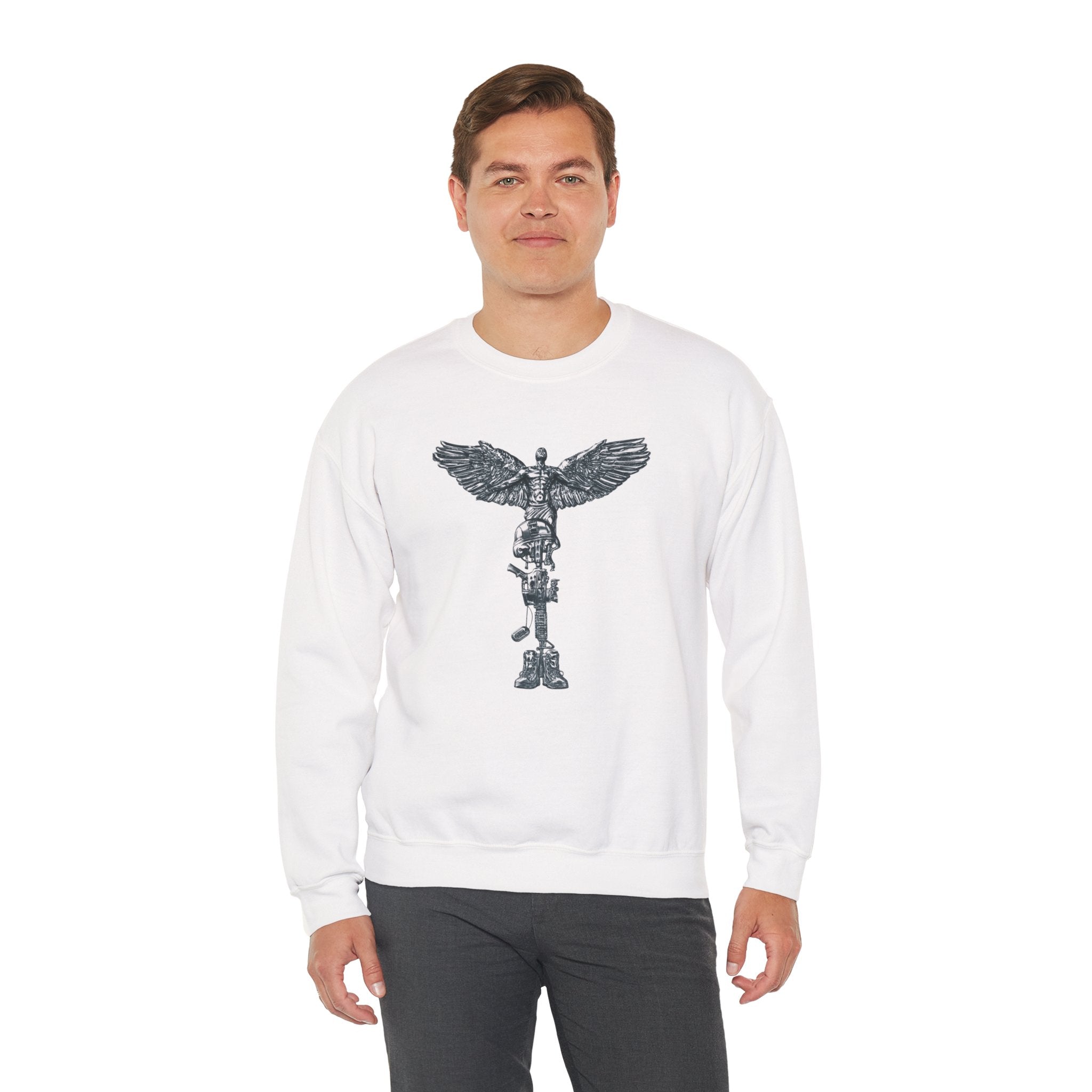 Rising Angel Soldiers Cross Graphic Sweatshirt
