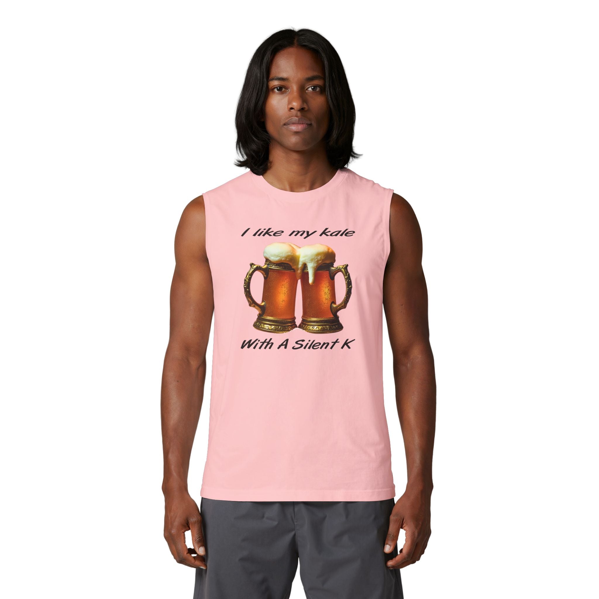 Muscle Tank — "I like my Kale with a Silent K" Beer Tank Top