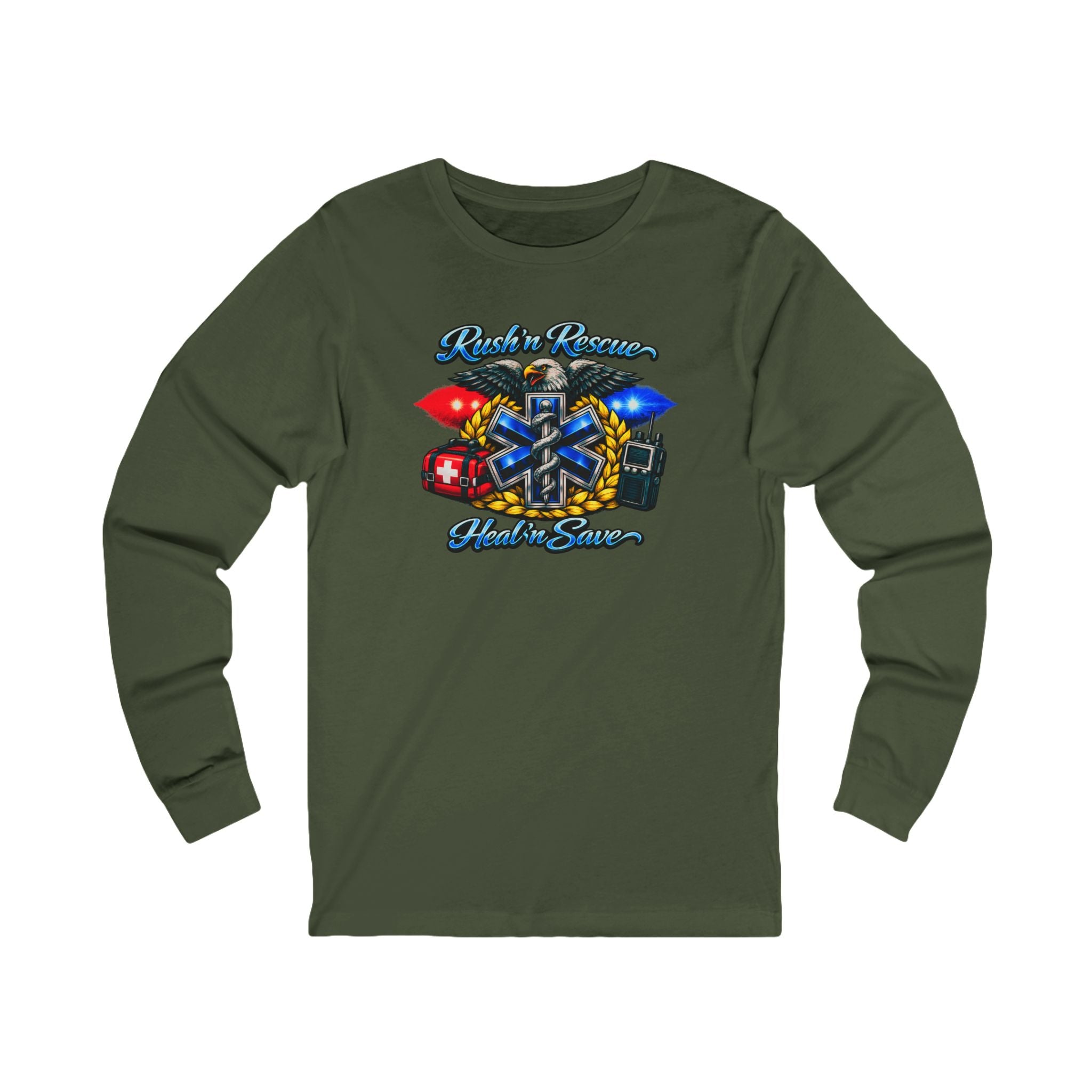 Paramedic EMS Star of Life Long Sleeve Tee