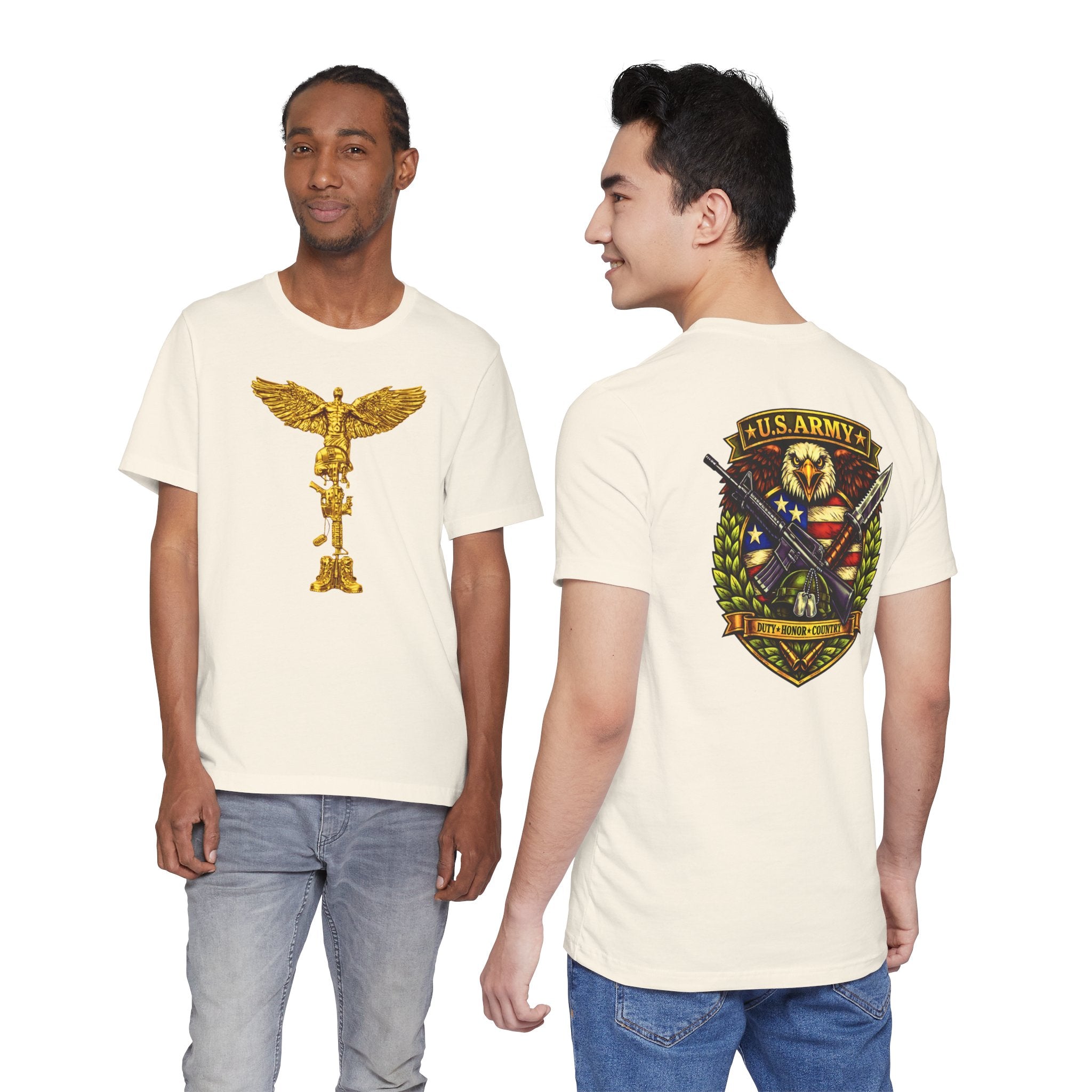 Fallen Soldier Rising Angel T-Shirt — Patriotic Military Veteran Tee