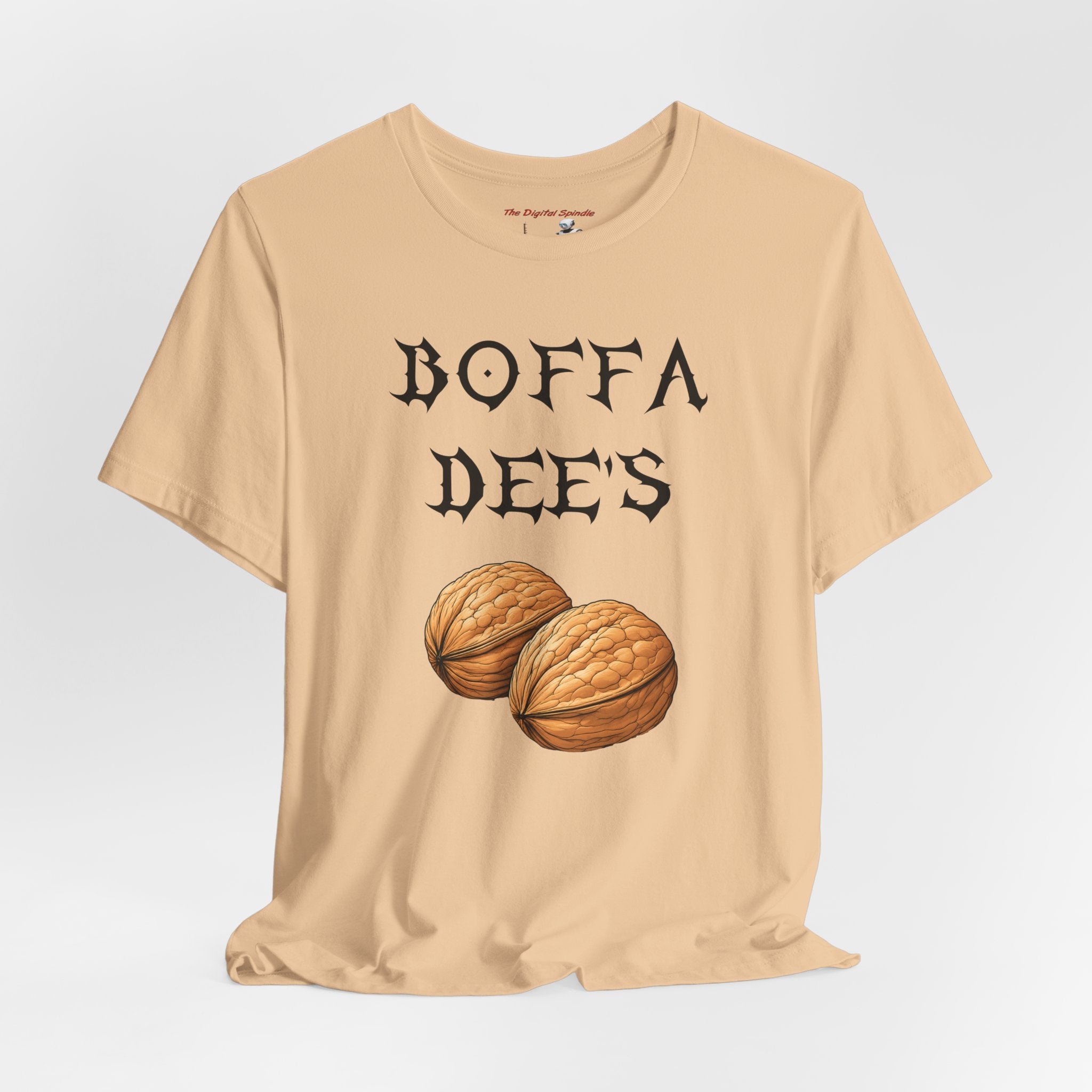 Boffa Dees Walnut Graphic Tee — Vintage Gothic Text Nut Illustration T-Shirt