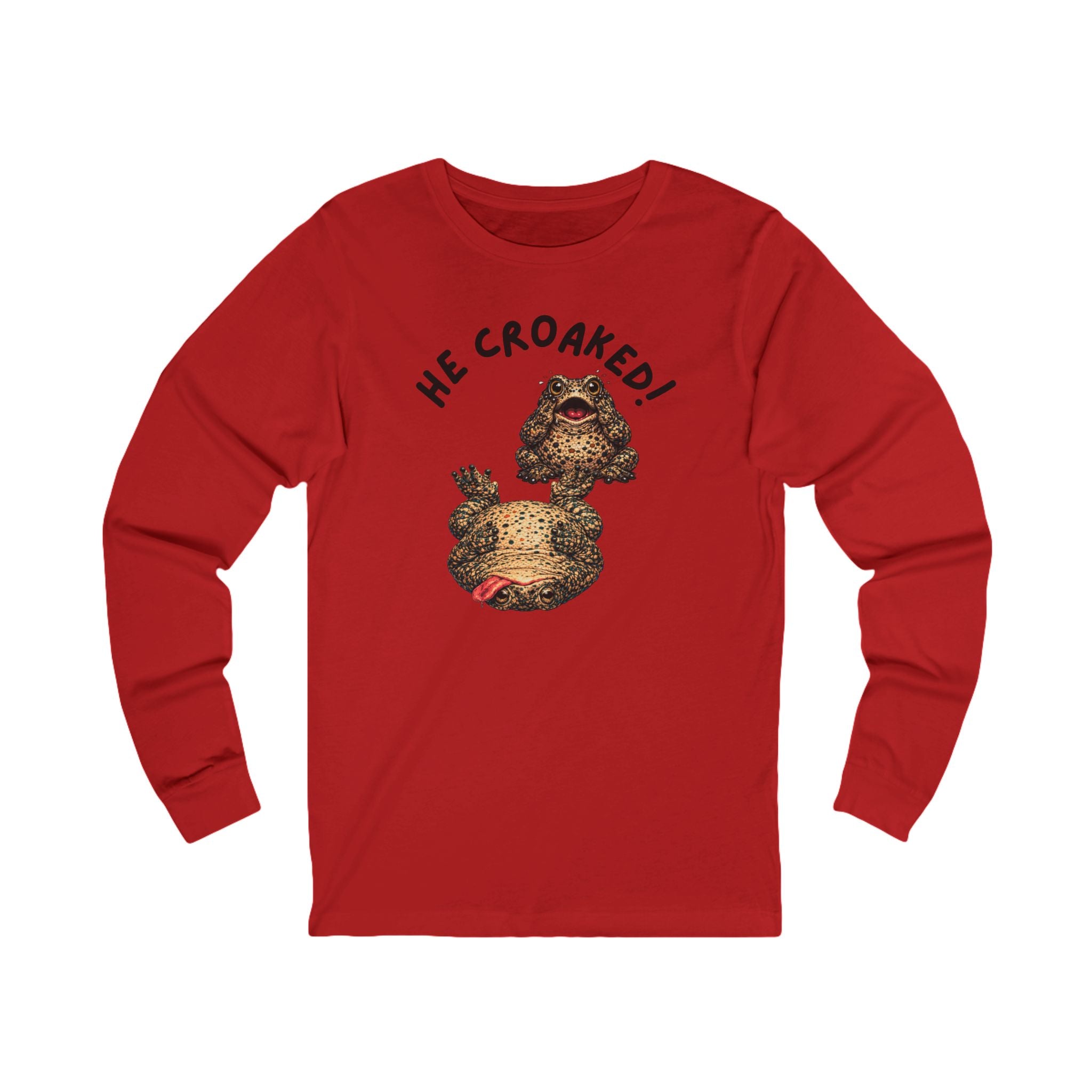 He Croaked! Frog Illustration Long Sleeve Tee