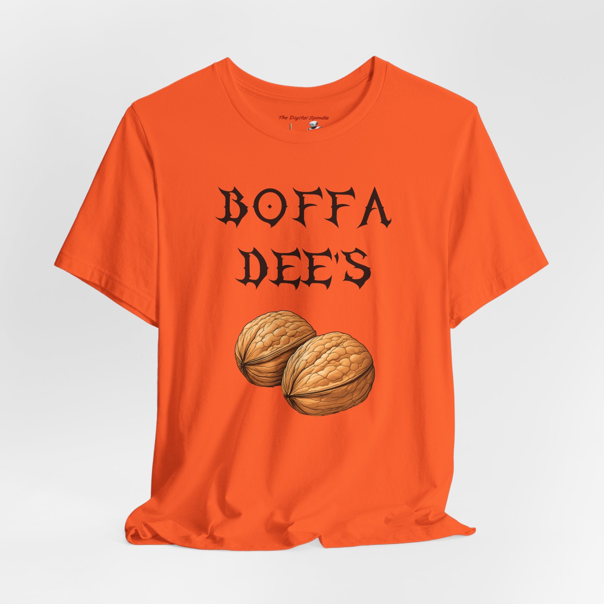 Boffa Dees Walnut Graphic Tee — Vintage Gothic Text Nut Illustration T-Shirt
