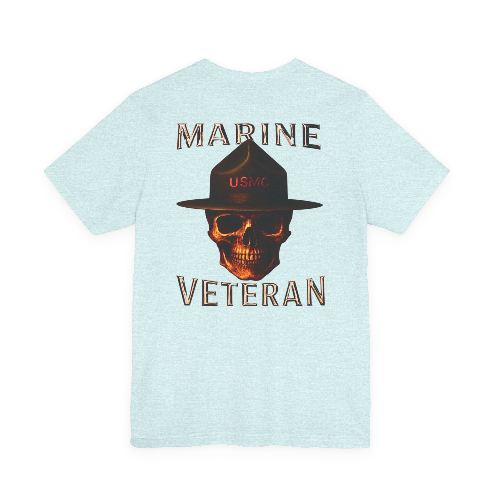 Marine Veteran T-Shirt — USMC Skull Drill Instructor Design