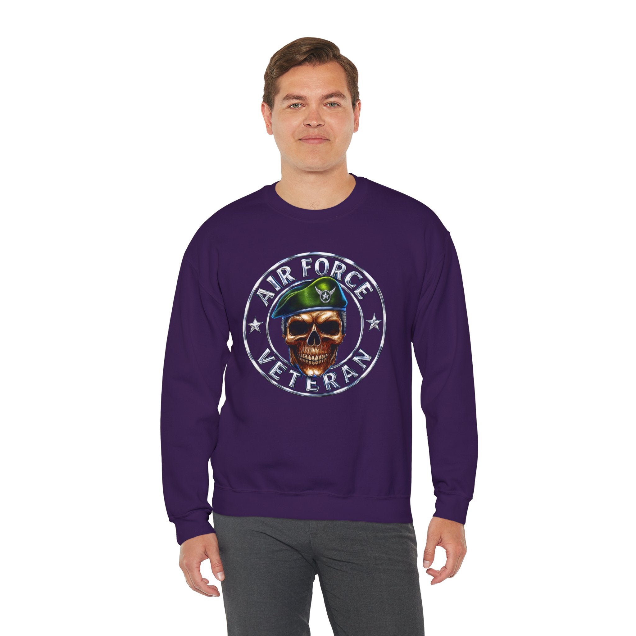 Air Force Veteran Skull Crewneck Sweatshirt