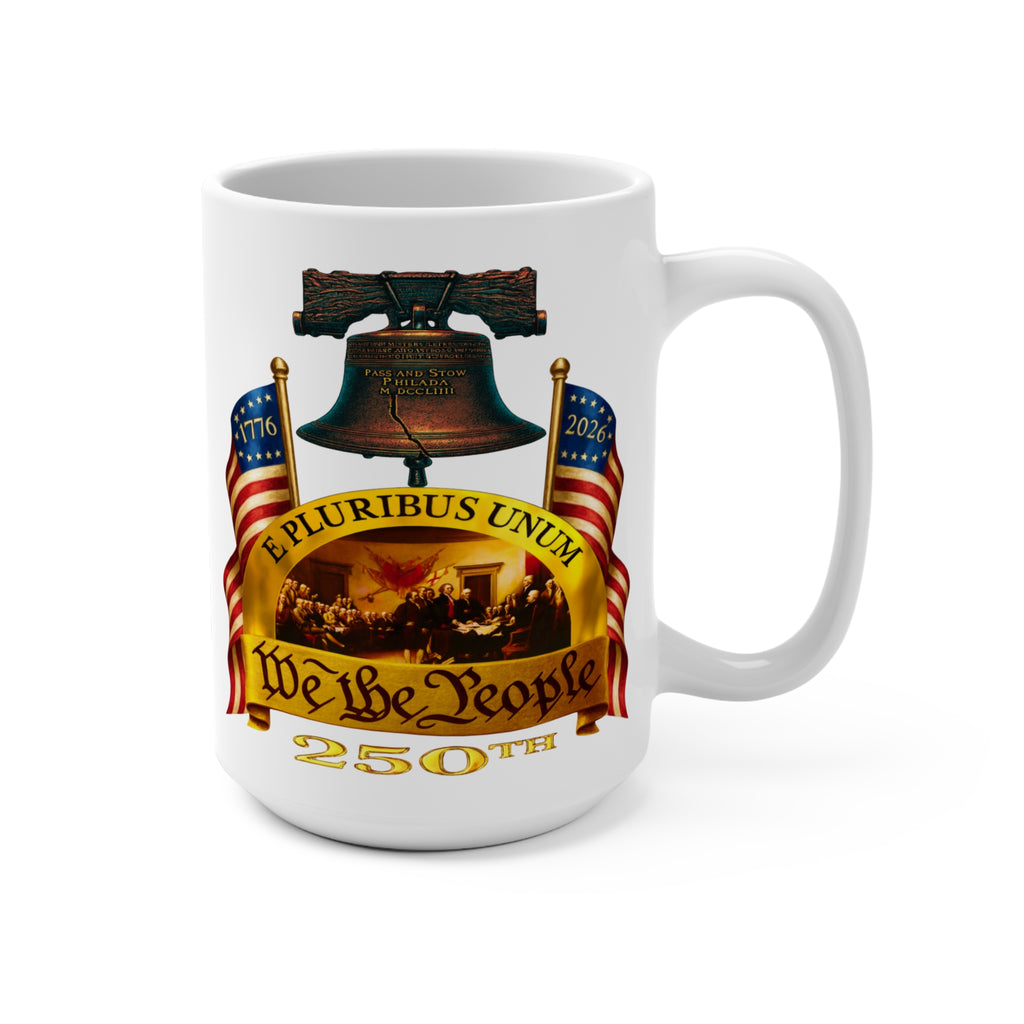 'We the People' Bell & Flags 15oz Commemorative Mug